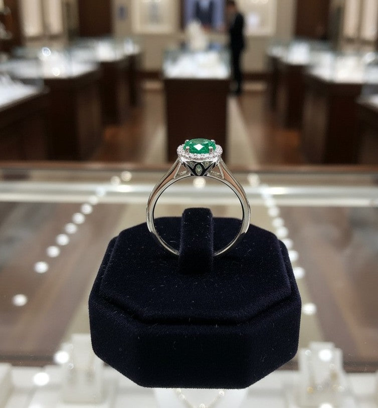 "Endless Love Collection" 14k gold w/ Diamond Halo Portuguese Cut Cremation Ring 5.5mm