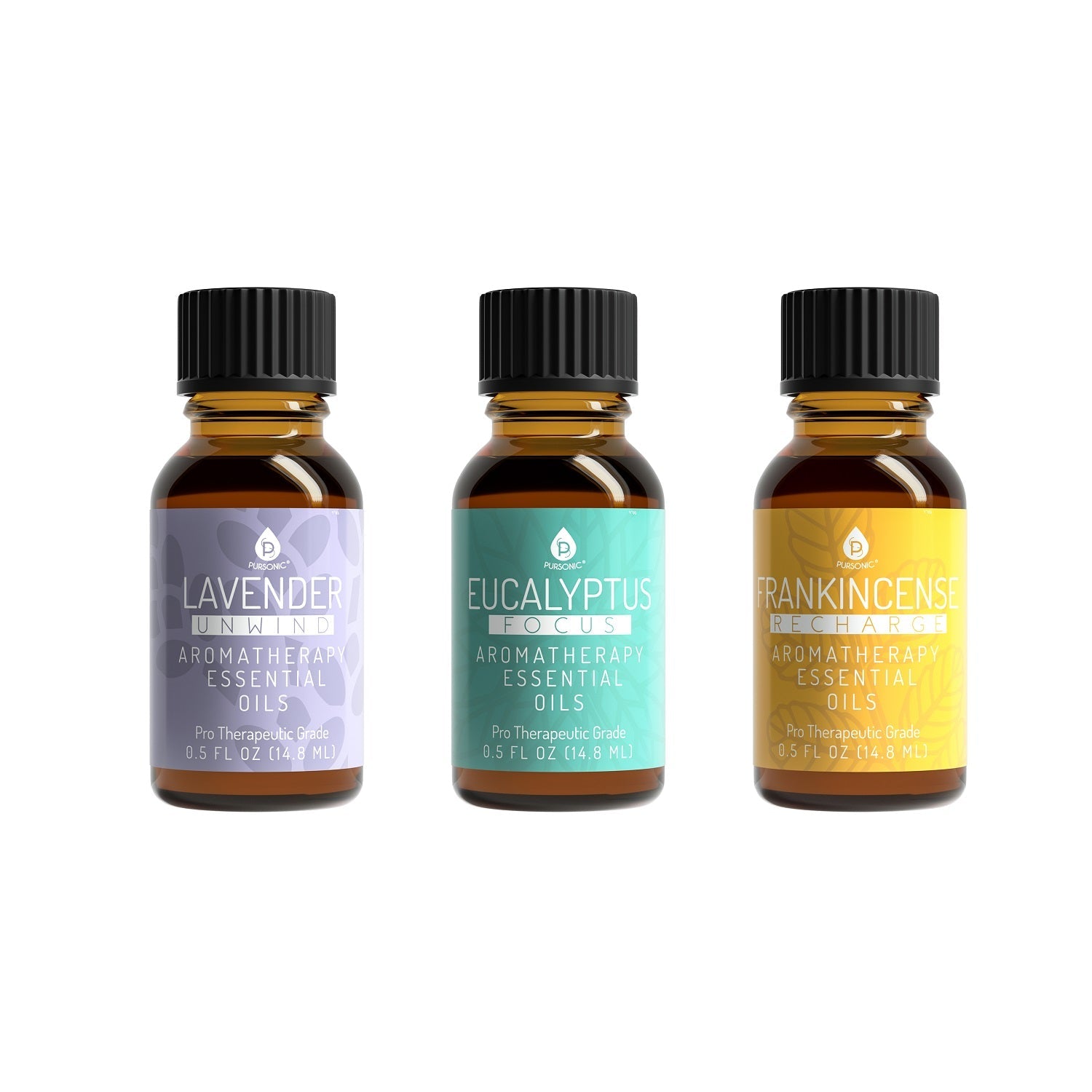 Pursonic Aromatherapy Diffuser & Essential Oil Set -Ultrasonic Top 3 Oils-3