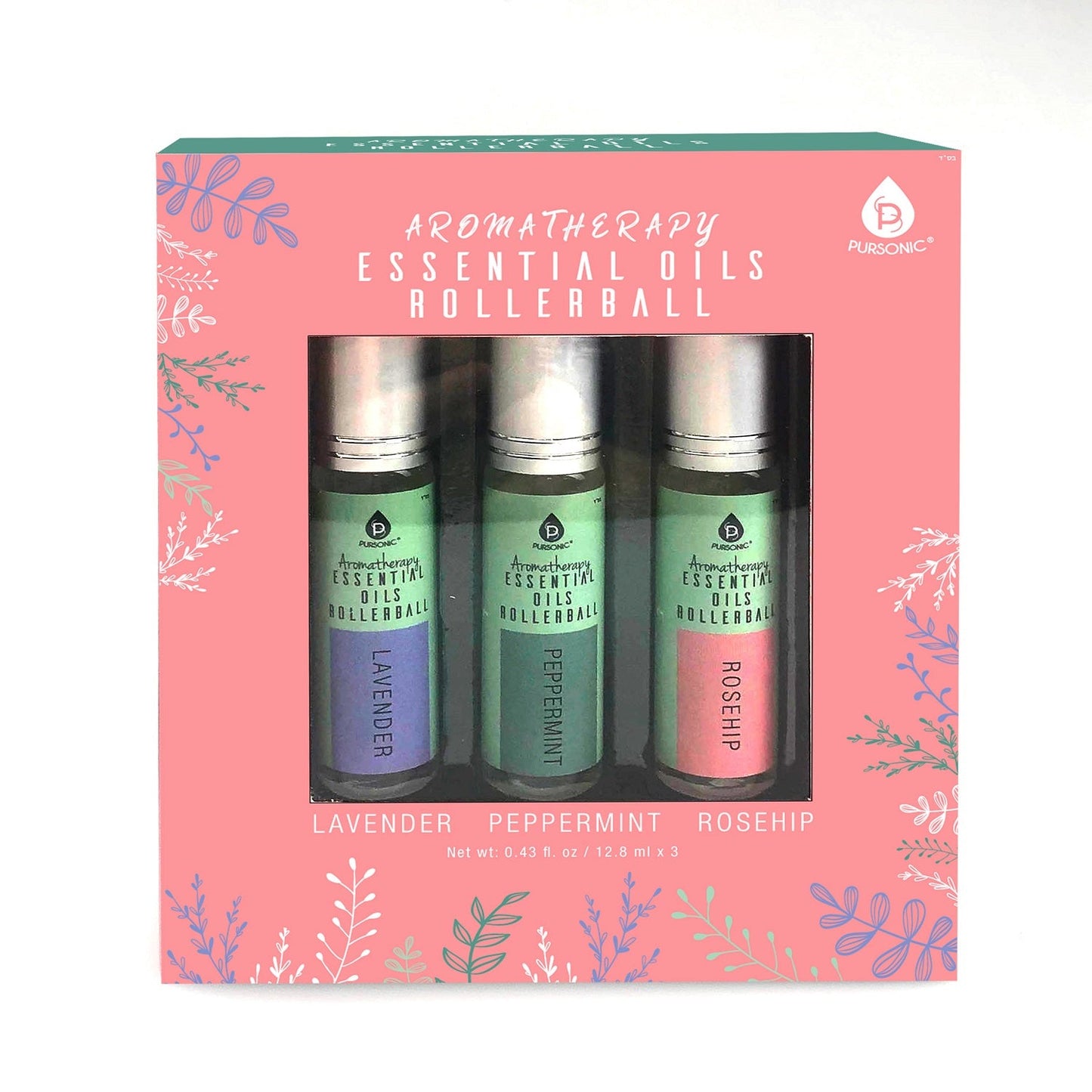 Aromatherapy Essential Oil Rollerballs (Lavender, Peppermint, Rosehip)-0