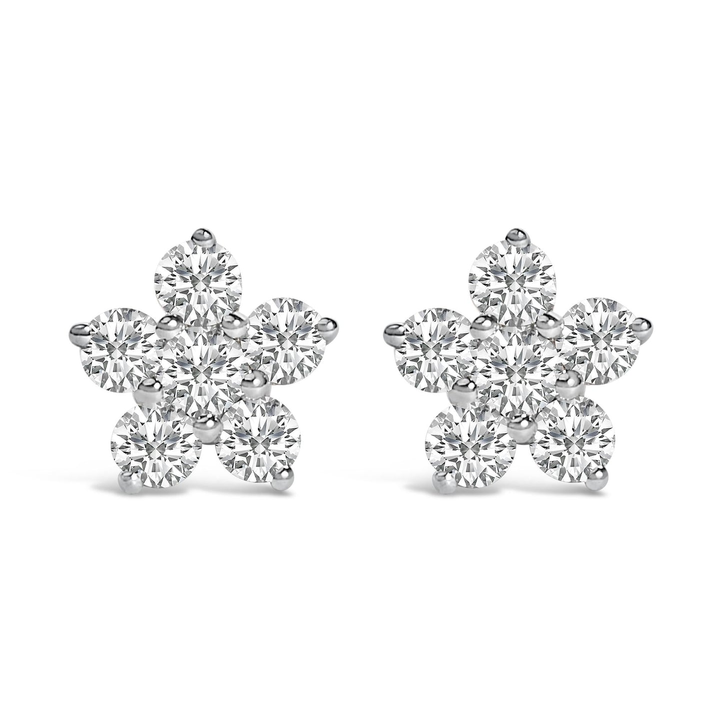 10K Gold 1/2 Cttw Lab Grown Diamond Star Stud Earrings-1