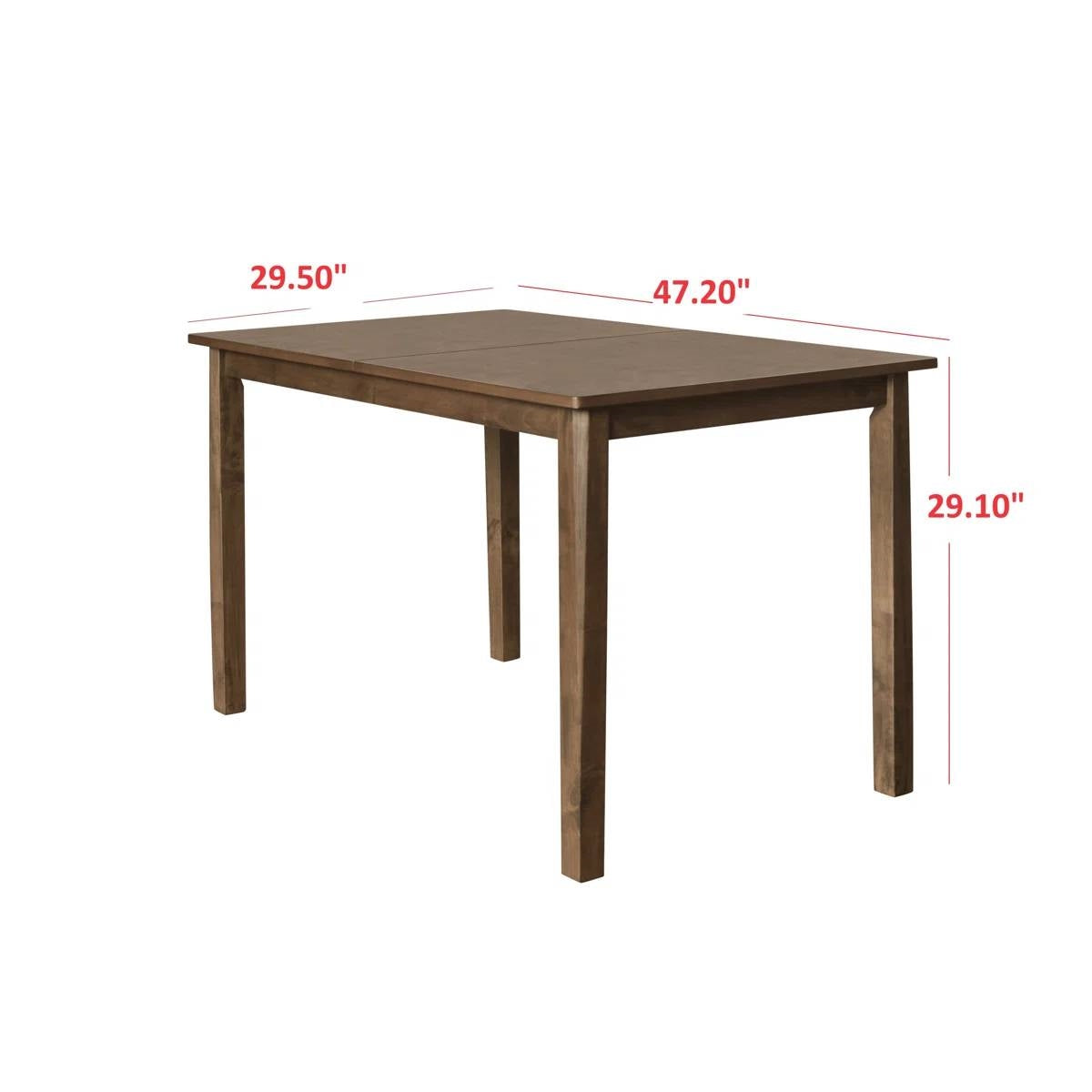 Rectangular 47 x 29 inch Dining Table in Brown Wood Finish njmkuuuuut56-2