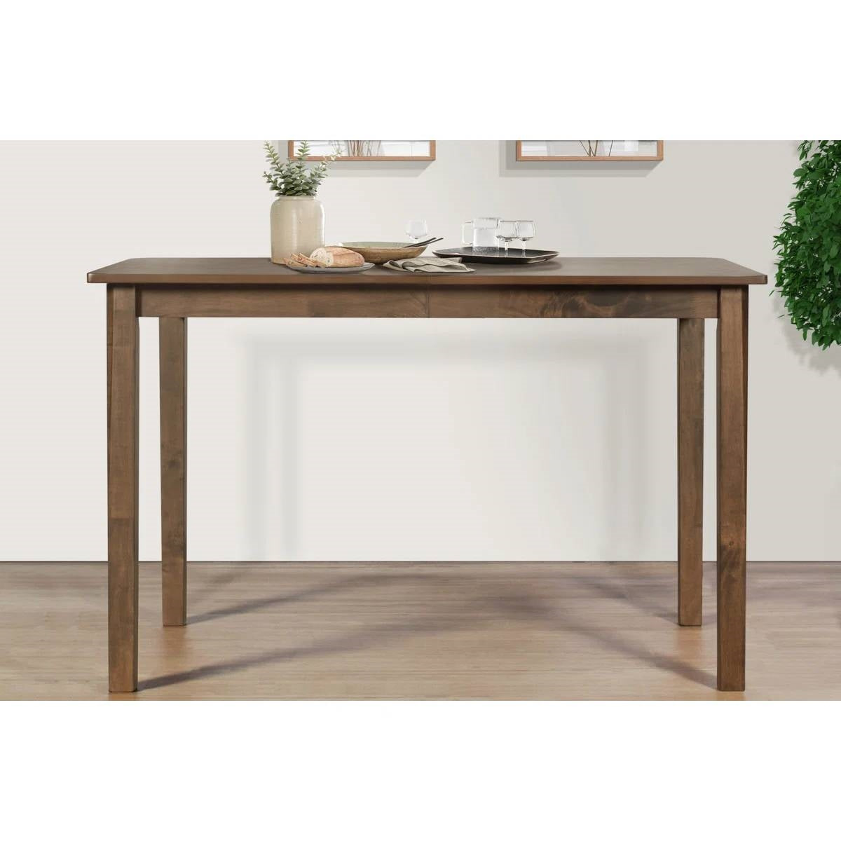 Rectangular 47 x 29 inch Dining Table in Brown Wood Finish njmkuuuuut56-3
