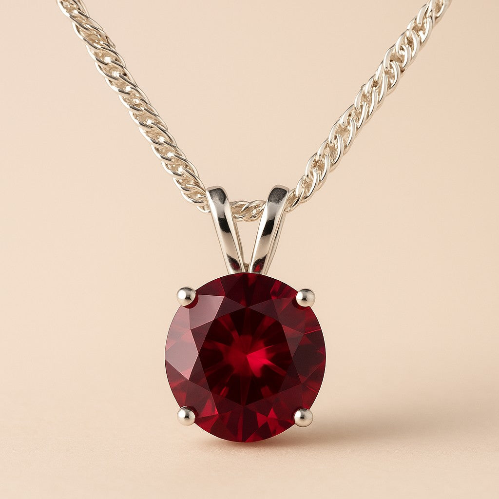 "Circle of Life" Round Portuguese Cut Cremation  Pendant 8MM