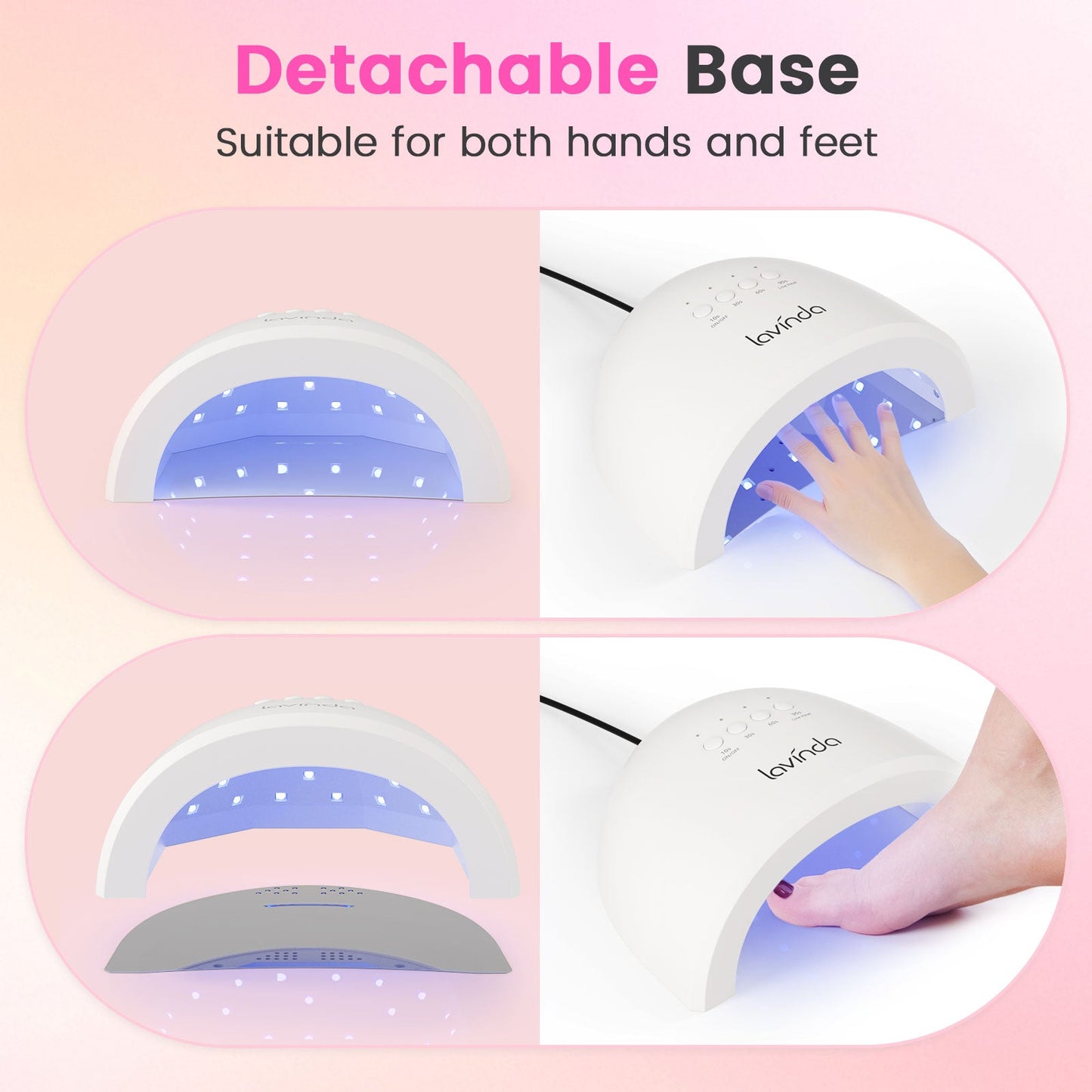 Glow™ Lite Nail Lamp - White - 48W Plug-in UV/LED