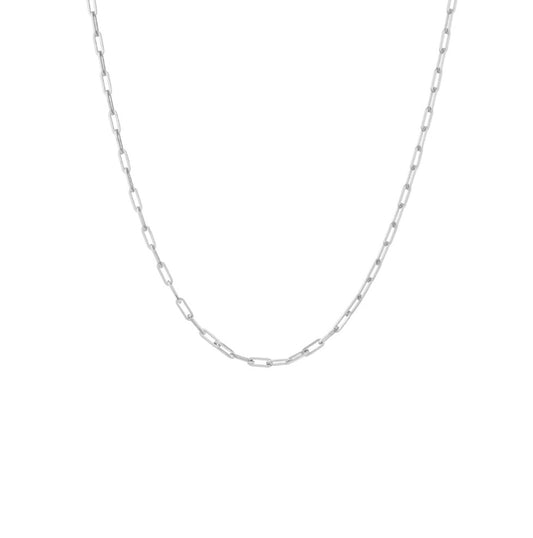 Elle Sterling Silver or Gold Plated Paperclip Link Chain