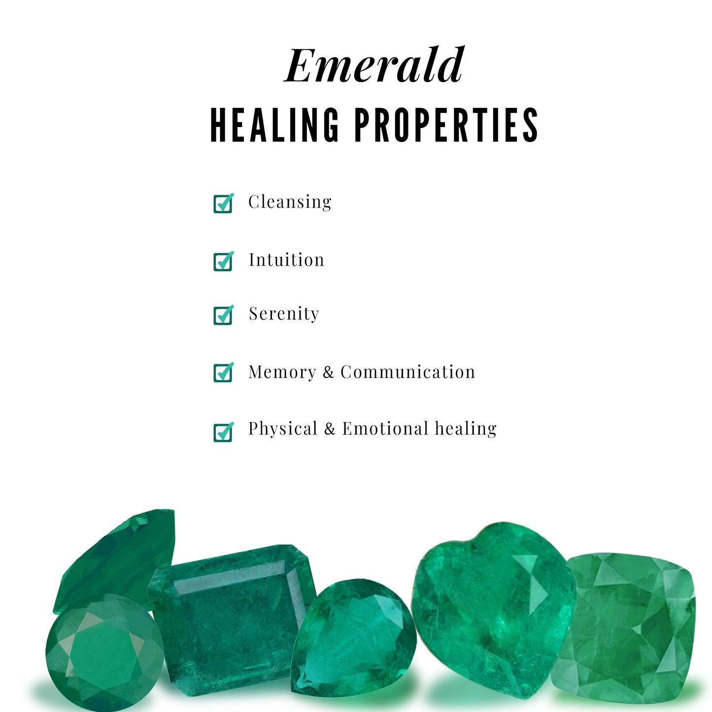 Vintage Style Emerald Diamond Wedding Bridal Ring Set