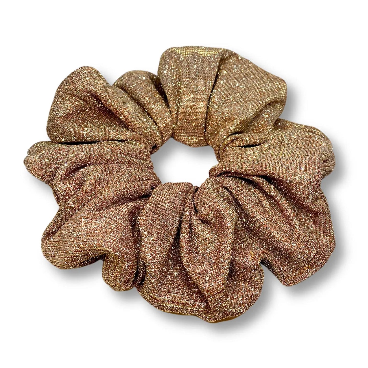 Dusty Rose Pink Sparkle Scrunchie