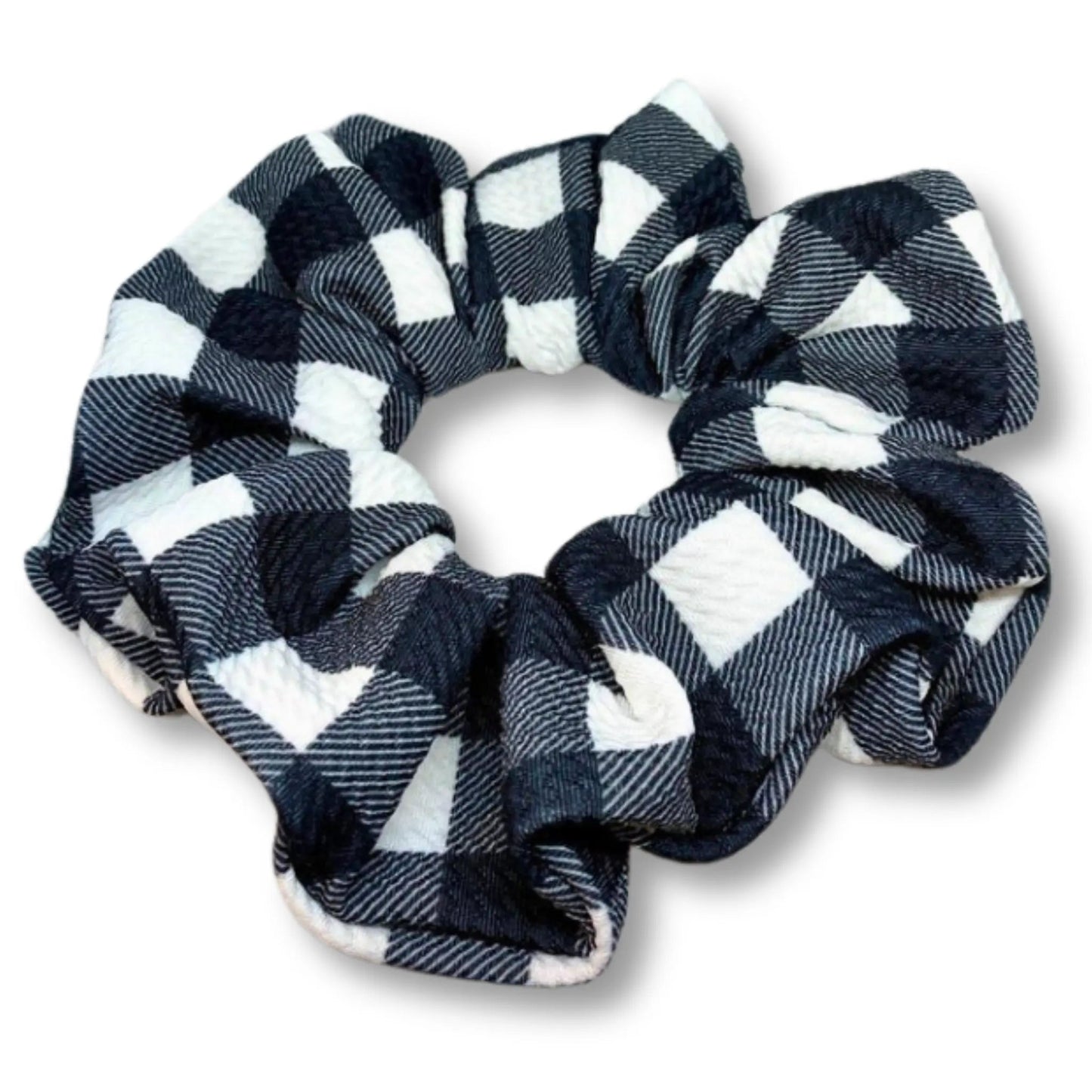 Black and White Buffalo Bullet Scrunchie