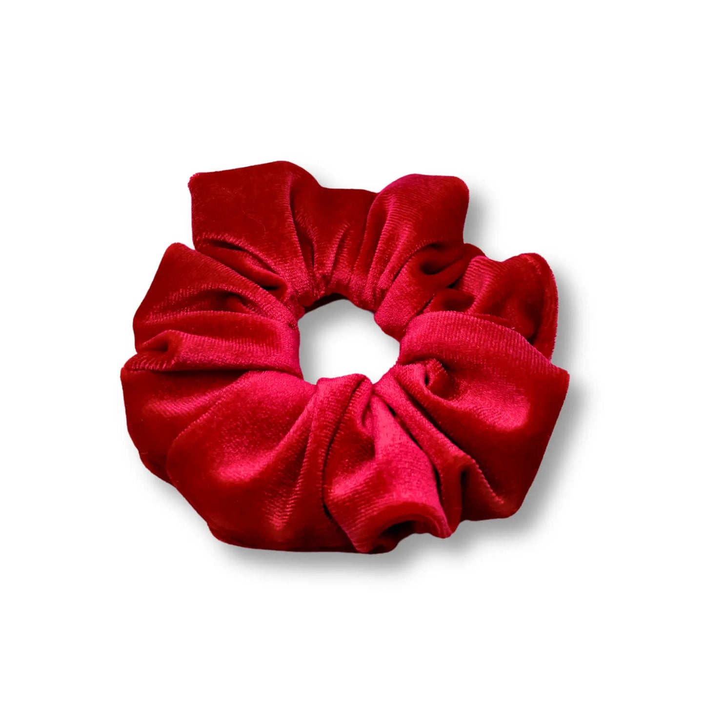 Mini Cherry Velvet Scrunchie