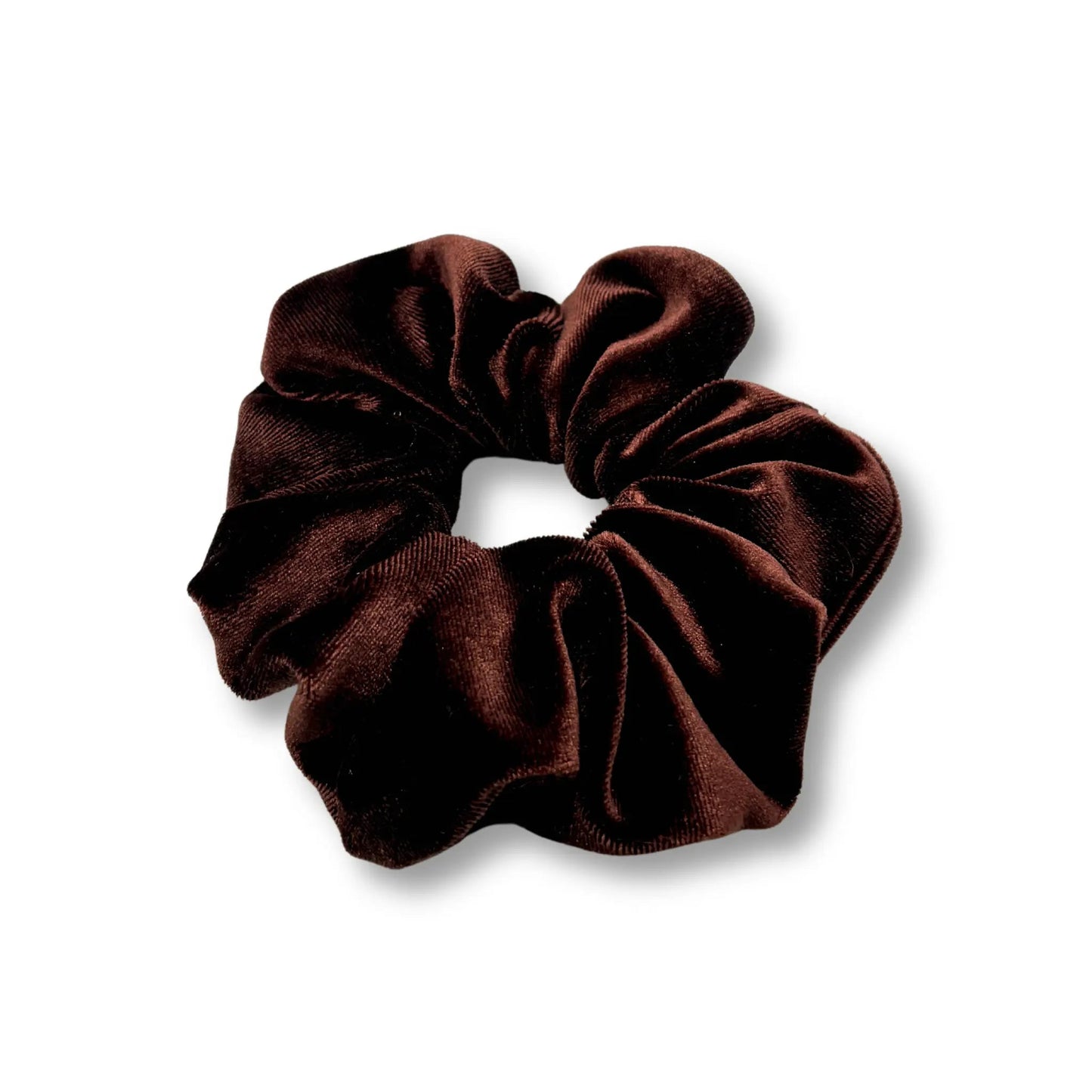 Mini Brown Velvet Scrunchie
