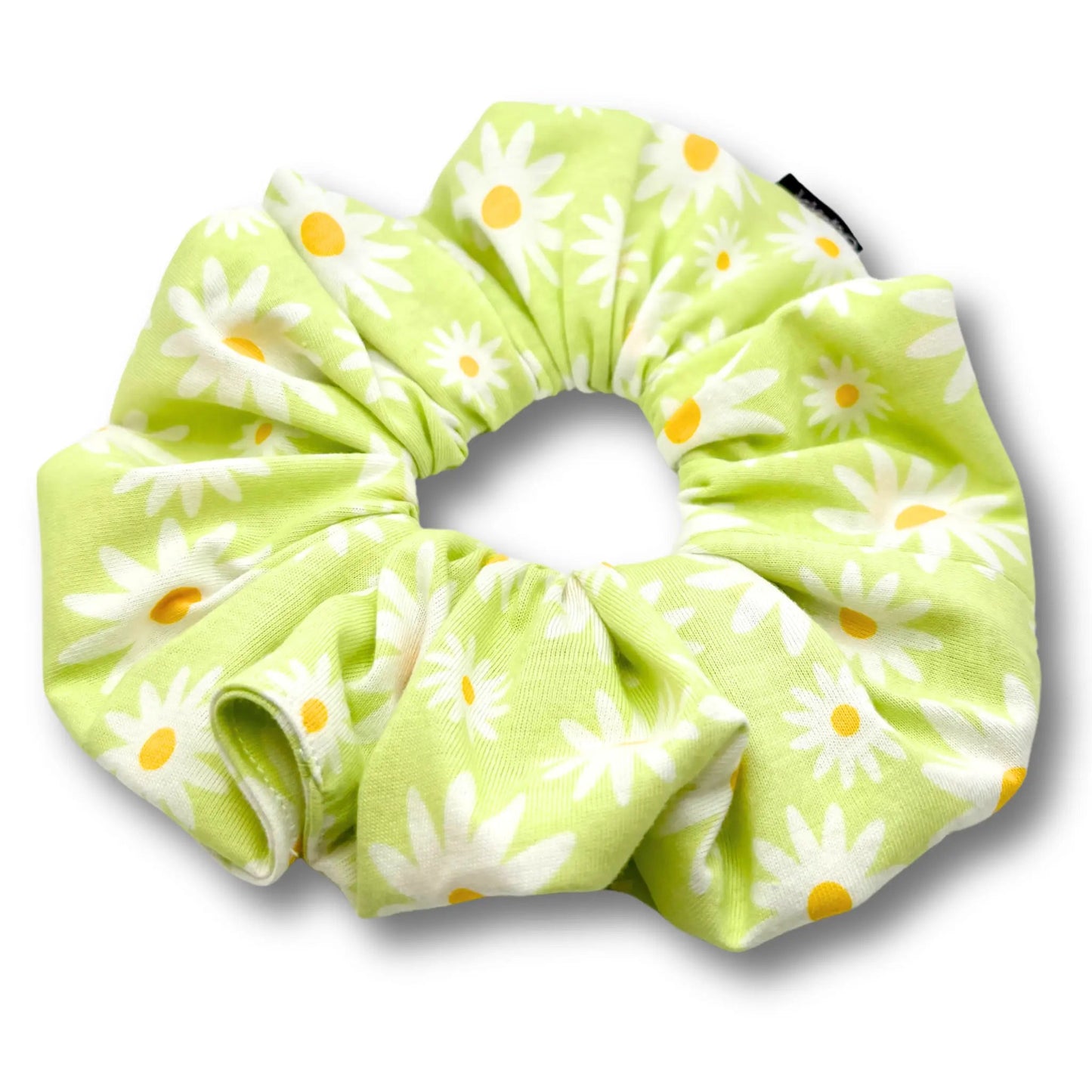 Green Daisy Summer Scrunchie