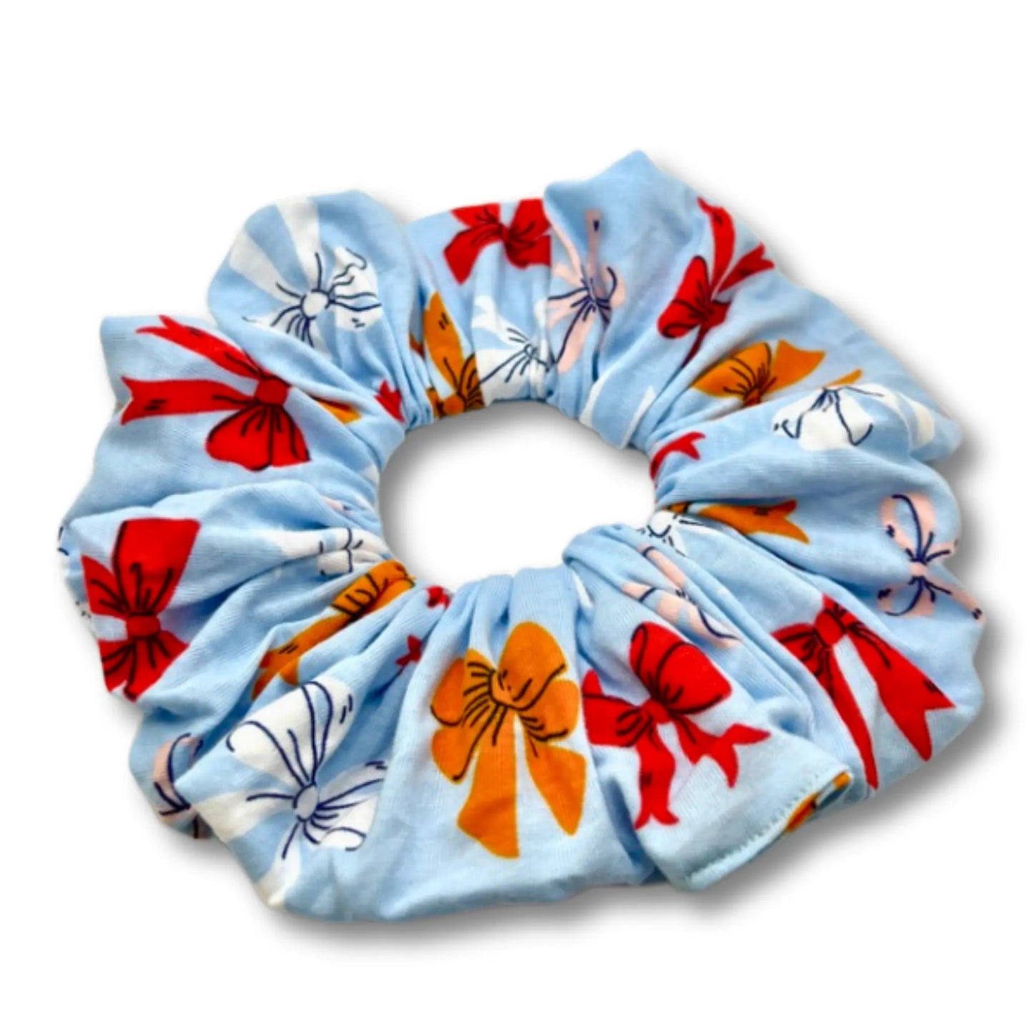 Blue Bow Scrunchie