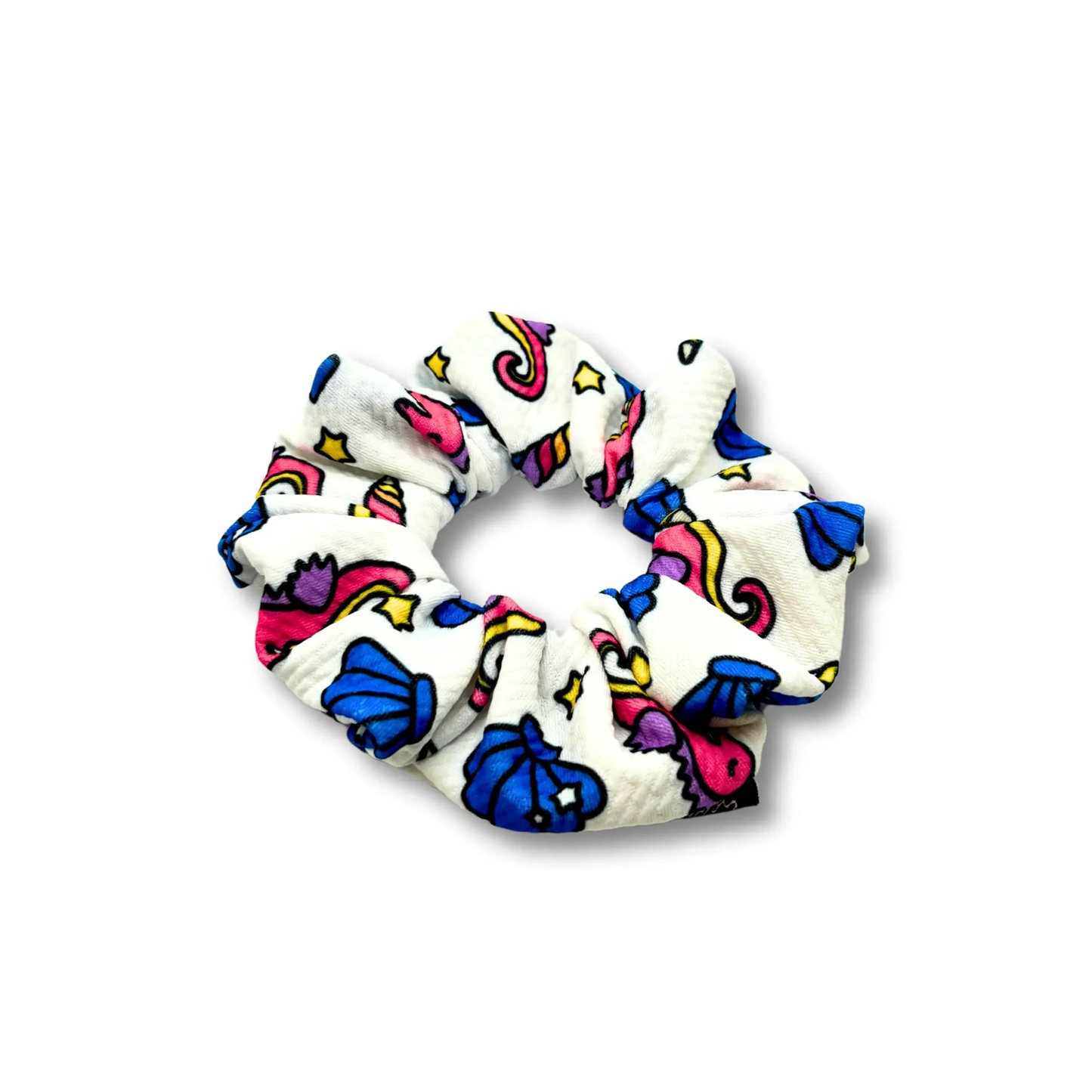 Mini Seahorse Summer Bullet Scrunchie