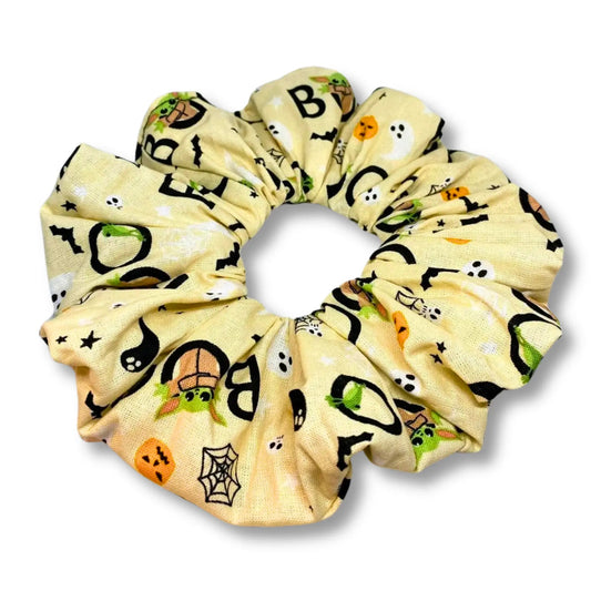 Baby Yoda Boo Halloween Scrunchie