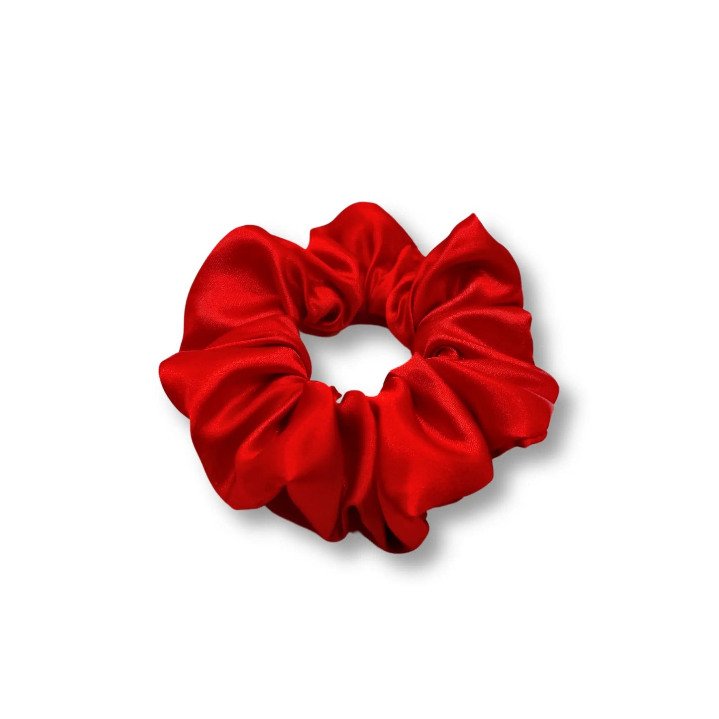 Mini Red Silk Scrunchie