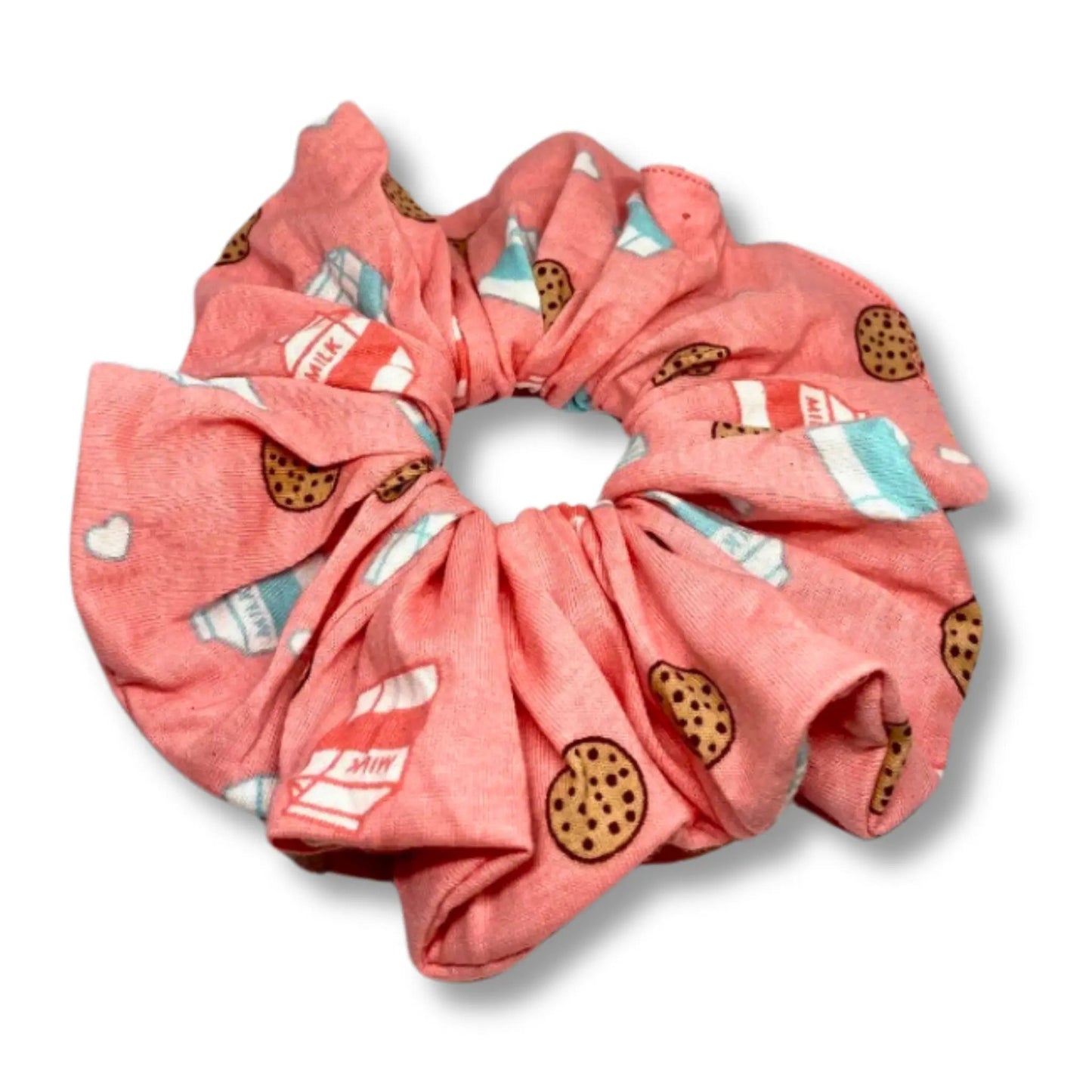 Cookies and Milk Pink Scrunchie