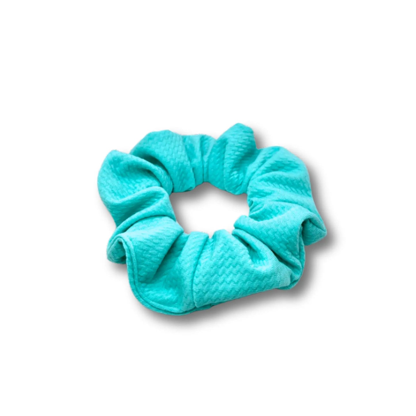 Mini Aqua Summer Bullet Scrunchie