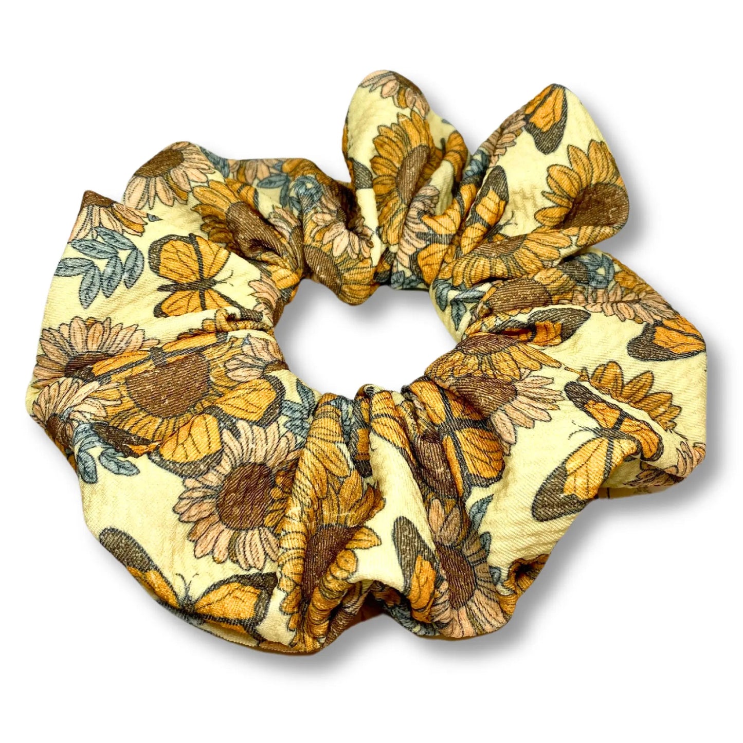 Butterfly Sunflower Bullet Scrunchie