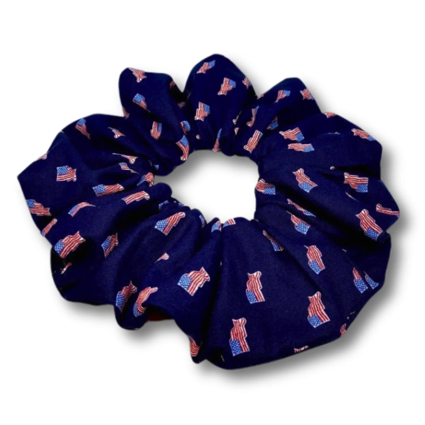 Navy Flag Scrunchie