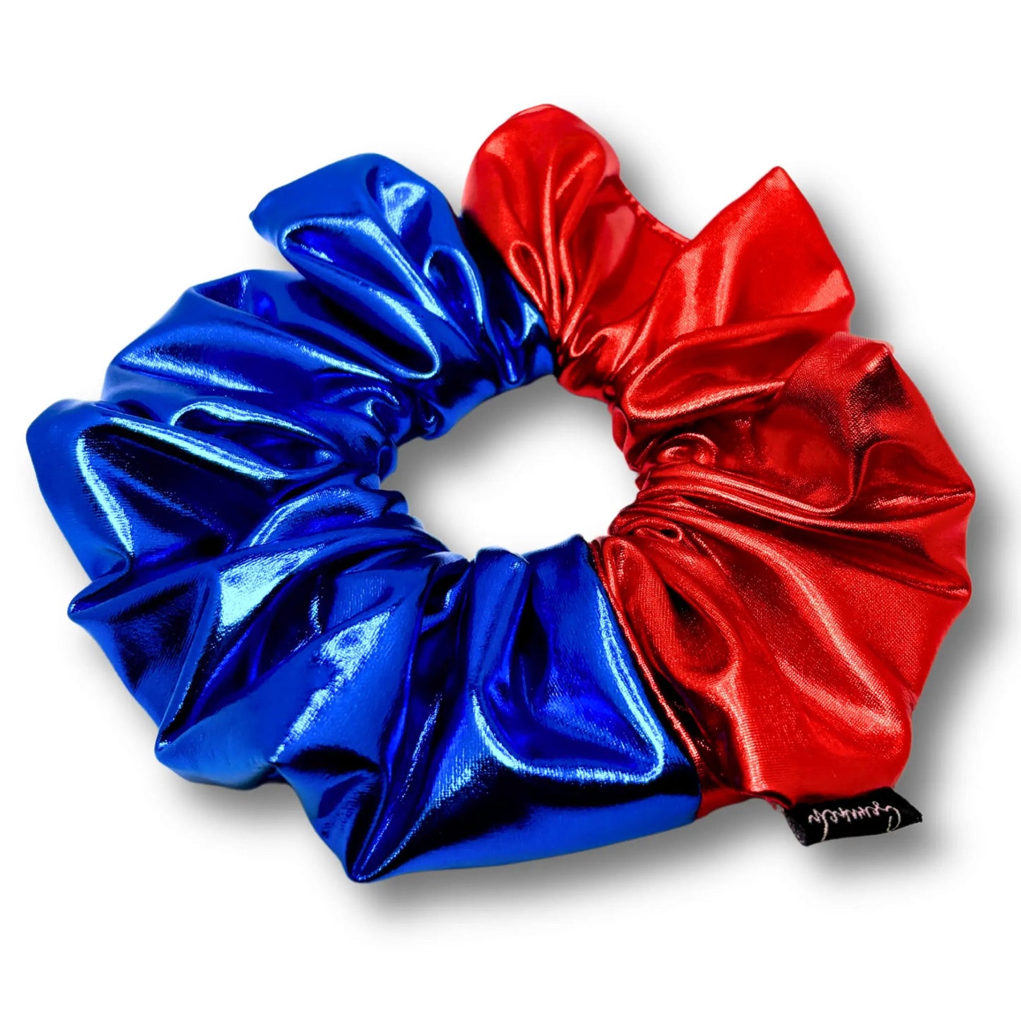 4th of July Faux Leather Scrunchie