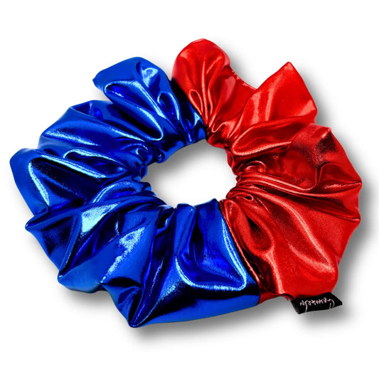 4th of July Faux Leather Scrunchie