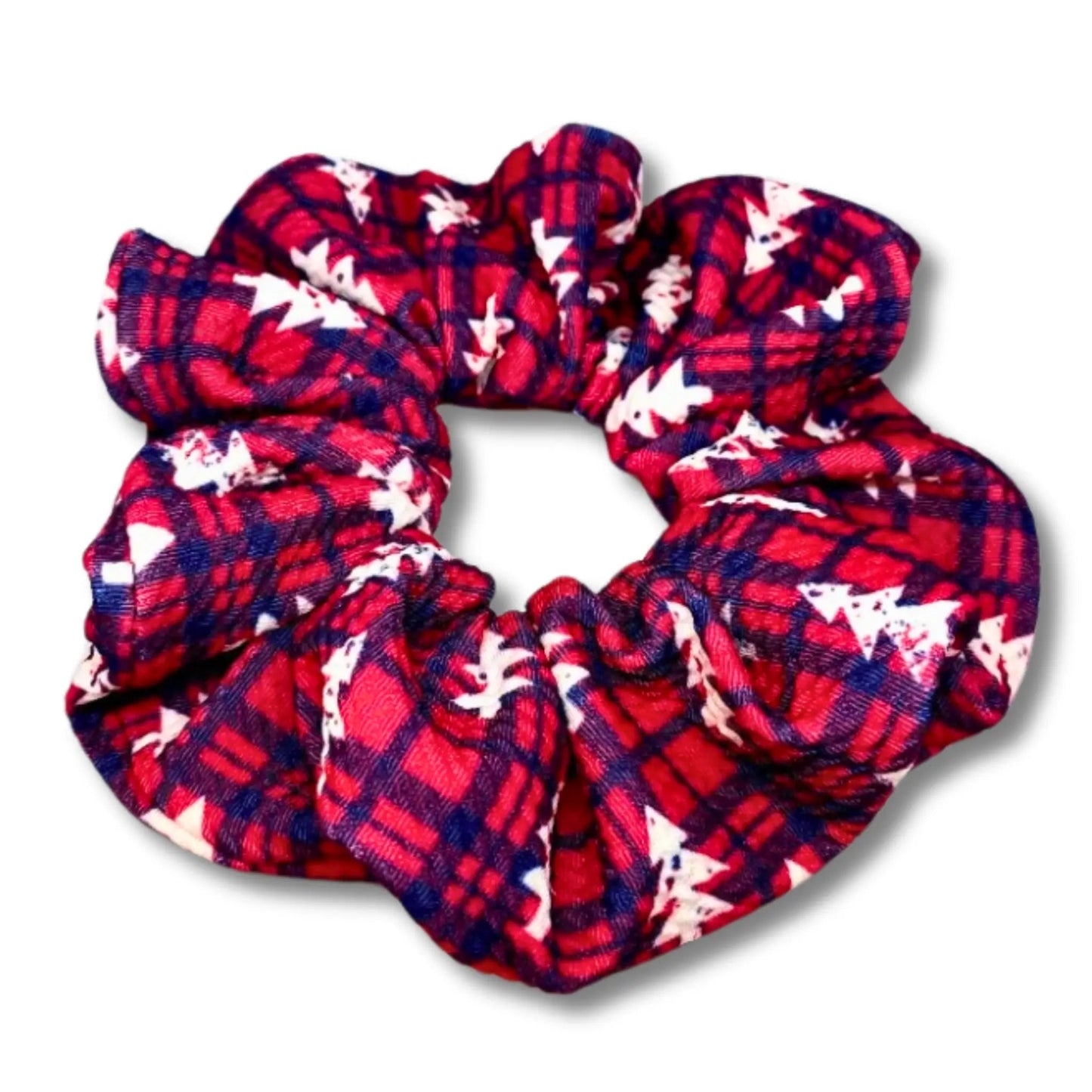 Buffalo Trees Christmas Bullet Scrunchie