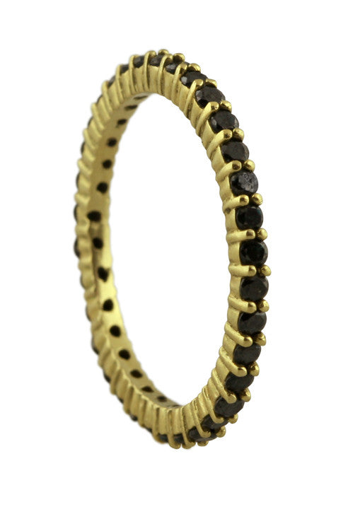 Stacking Rings-Eternity-Black diamonds-18K-0