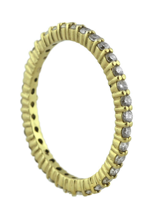 Stacking Rings-Eternity-Black or White Diamonds-18K-1