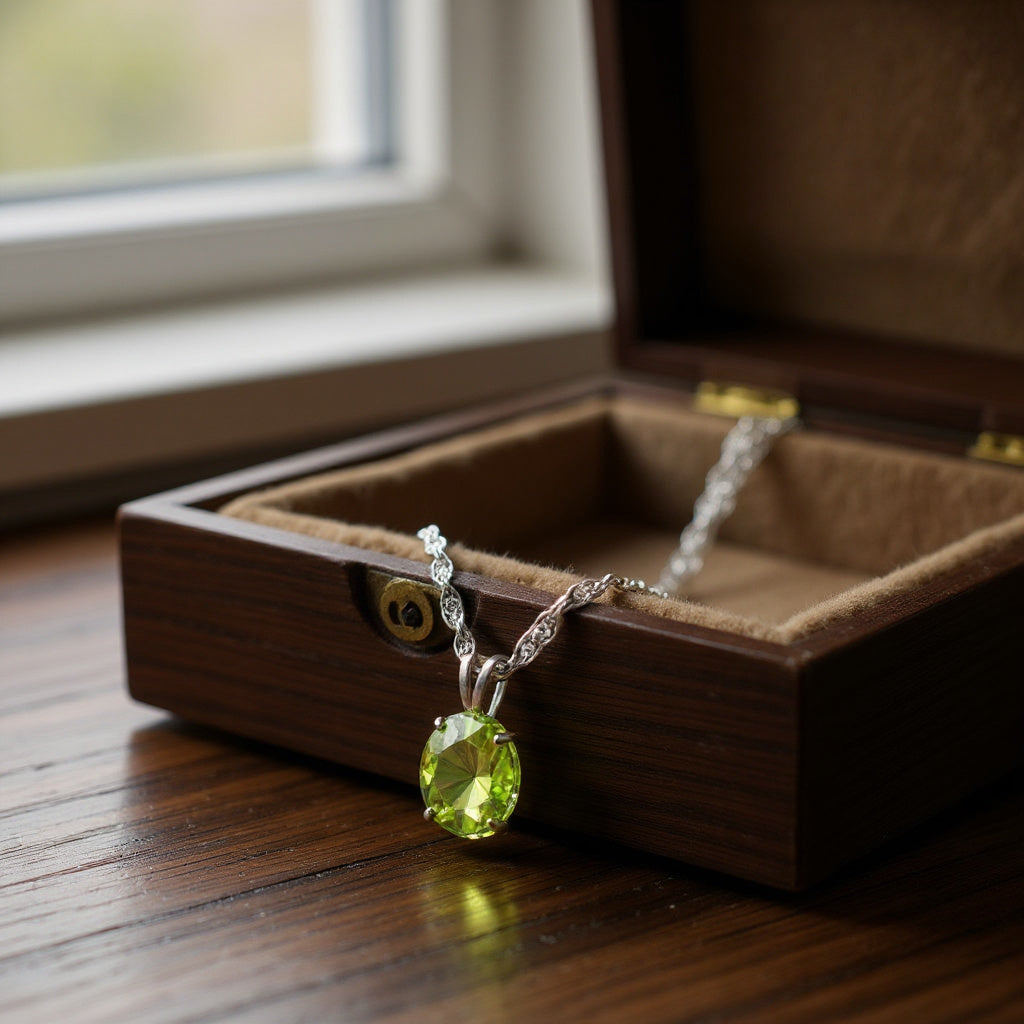 "Eternity" Oval Cremation Pendant 8x10mm