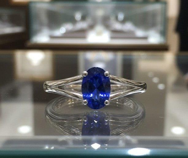 "Eternity" Oval Cremation Ring 6x4mm