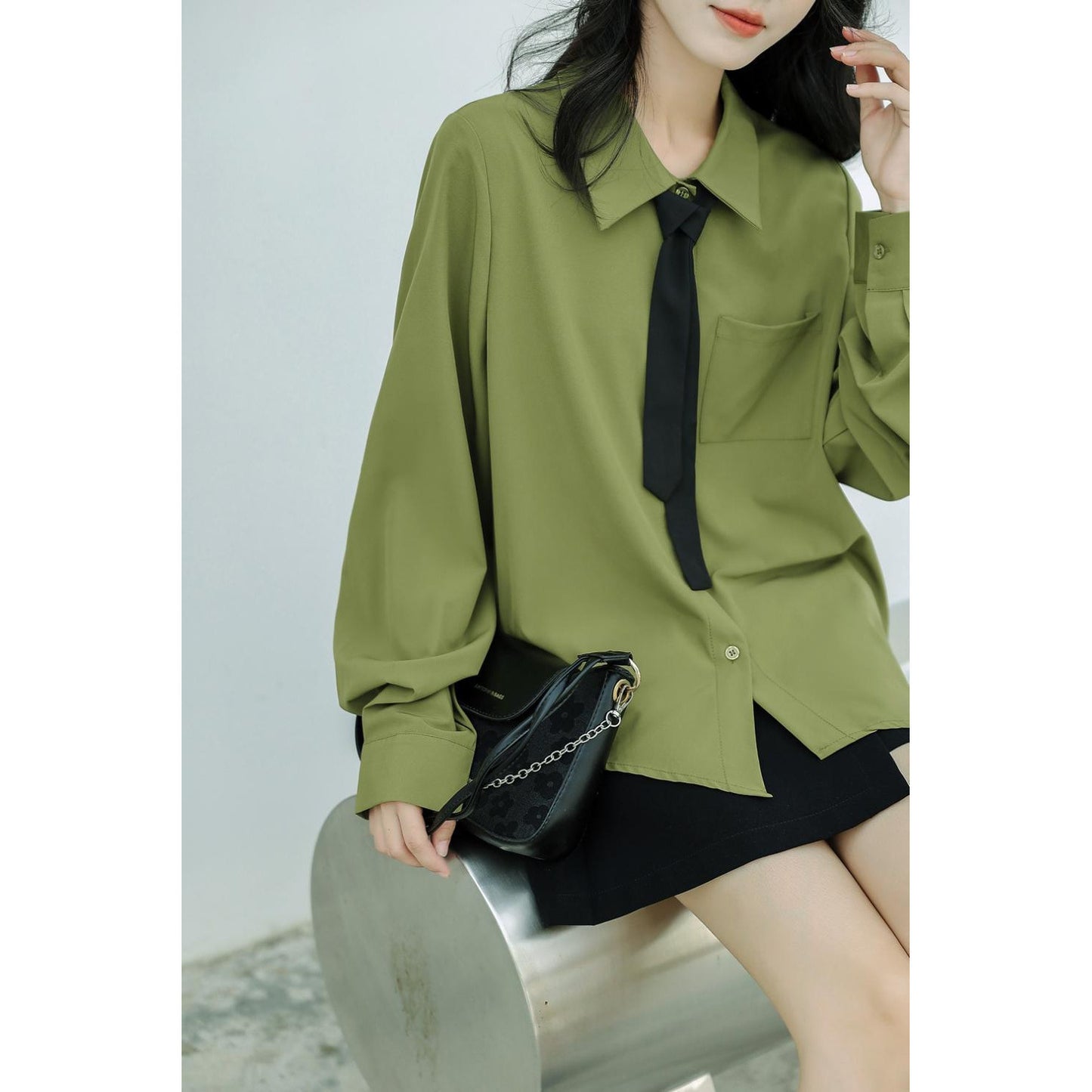 Long Sleeve Shirt for Women with Design Sense, Gift Tie Included