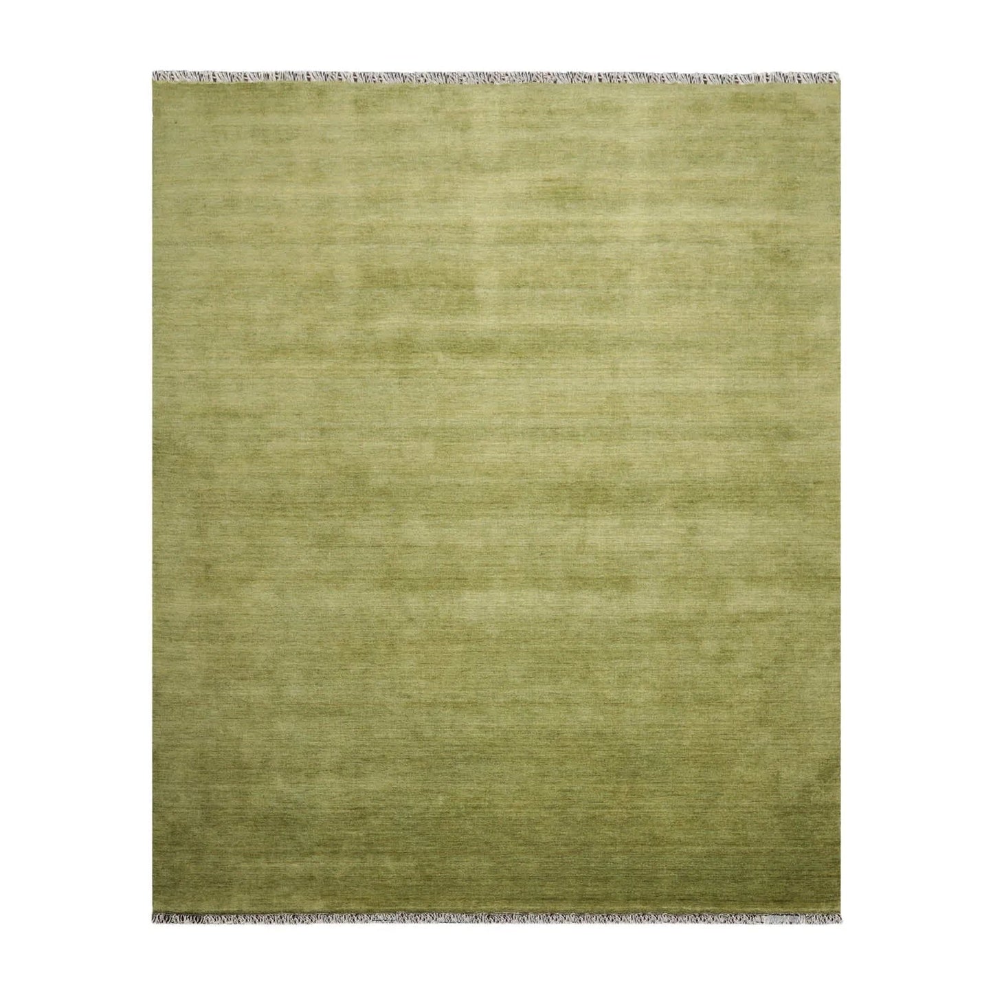 Multi Sizes Green Hand Loomed Wool Plain Solid Minimalist Modern Area Rug-1