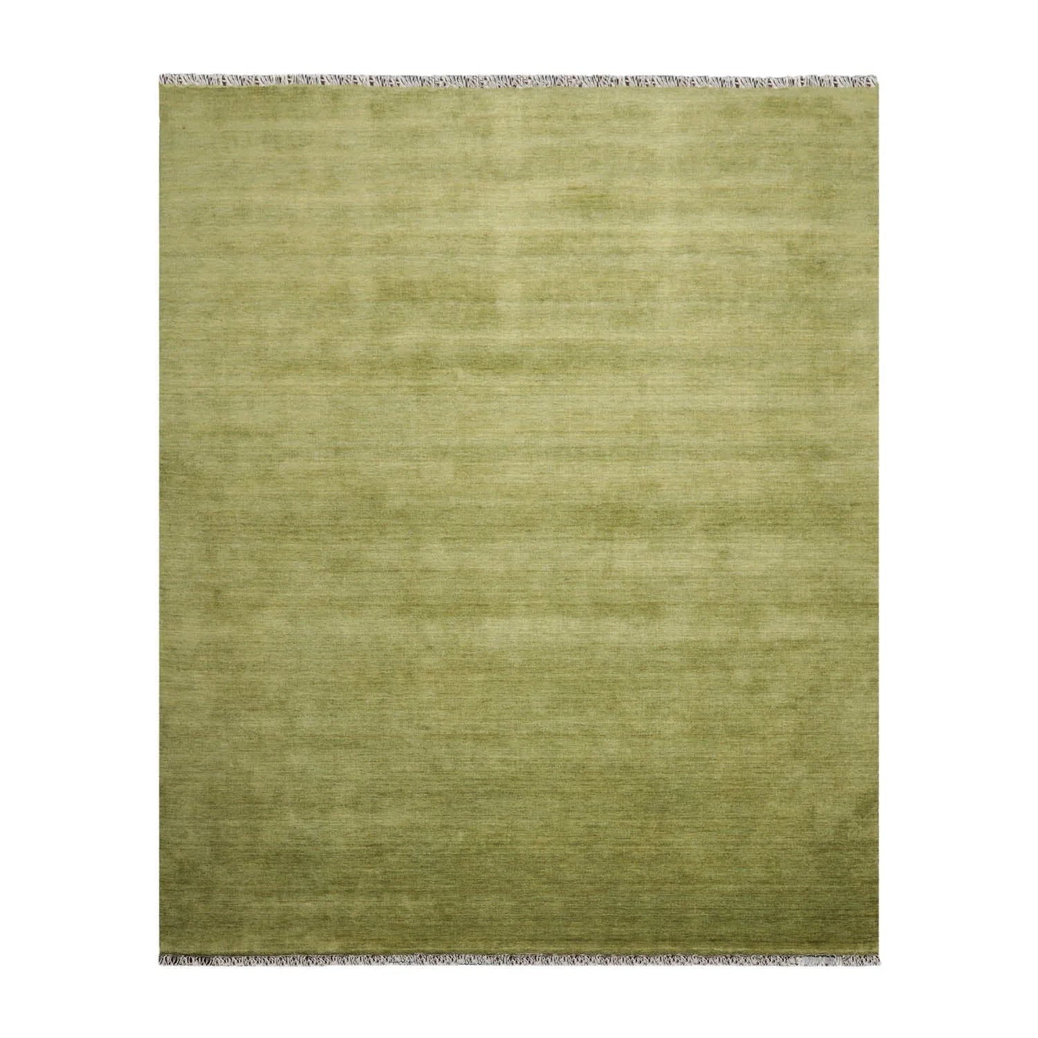 Multi Sizes Green Hand Loomed Wool Plain Solid Minimalist Modern Area Rug-1
