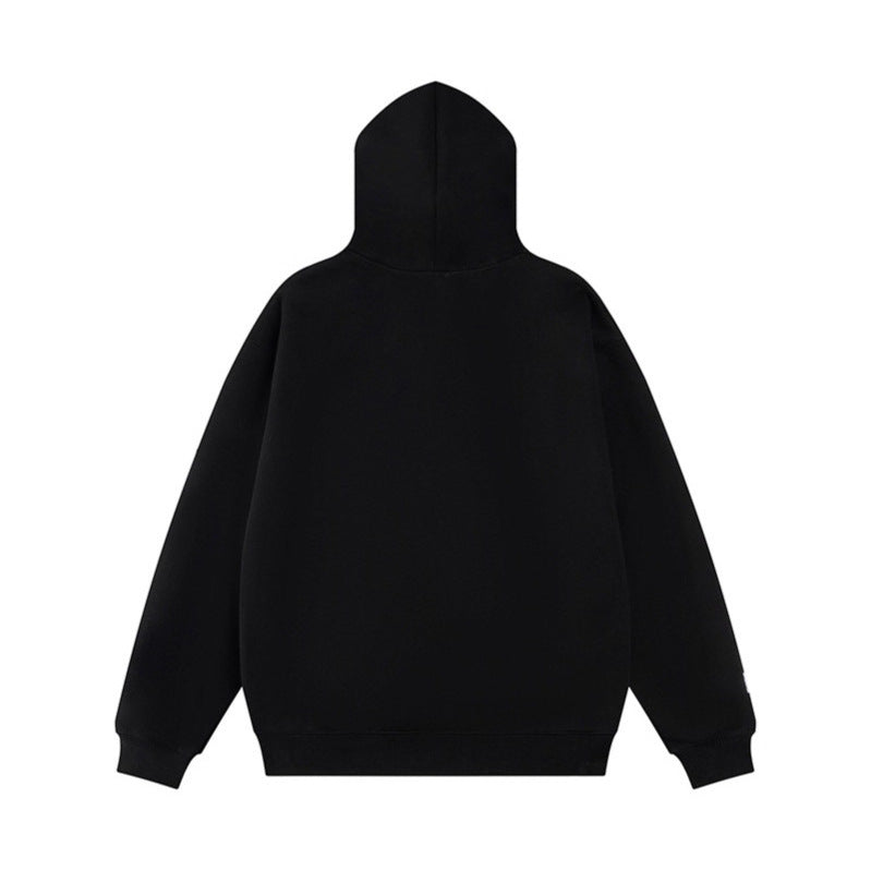 Layer Silhouette Women's Loose Fleece Hooded Zip-Up Sweatshirt Jacket
