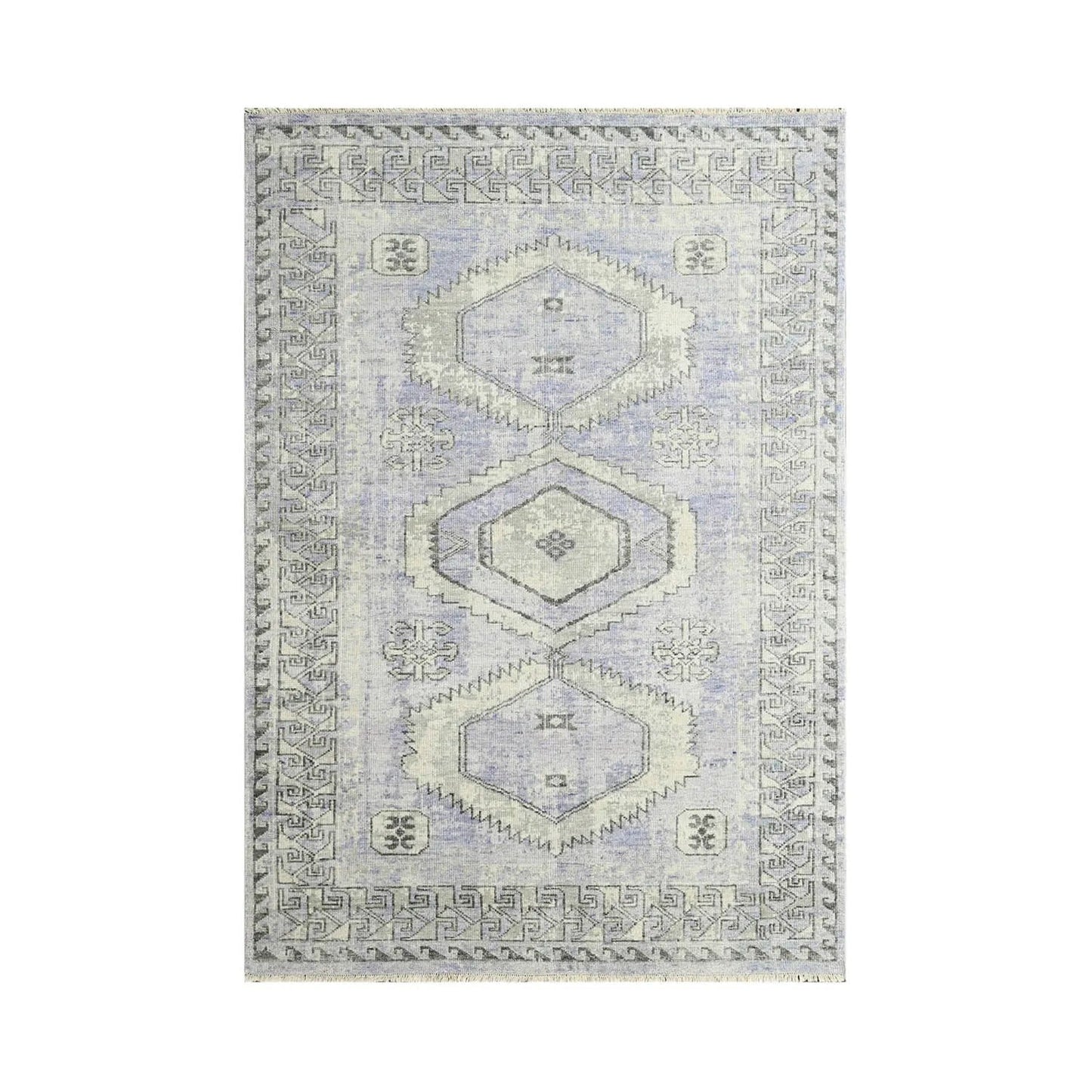 Multi Size Gray, Lavender Hand Knotted 100% Wool Turkish Oushak Traditional Oriental Area Rug-1