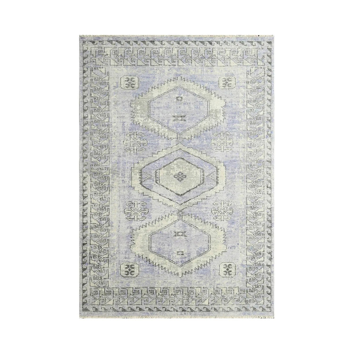 Multi Size Gray, Lavender Hand Knotted 100% Wool Turkish Oushak Traditional Oriental Area Rug-1