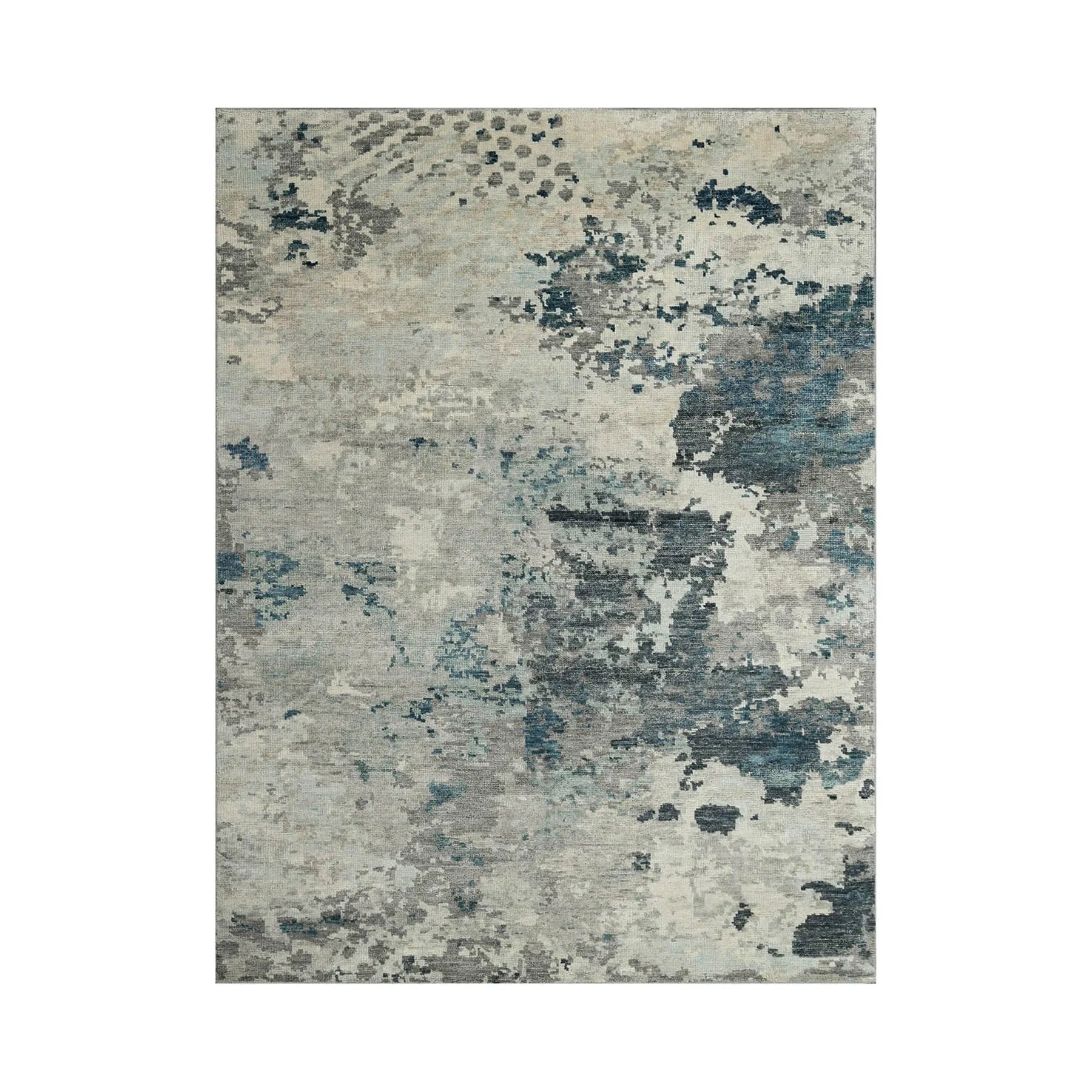 8x10 LoomBloom Gray Hand Knotted 100% Wool Tibetan Modern Oriental Area Rug-1