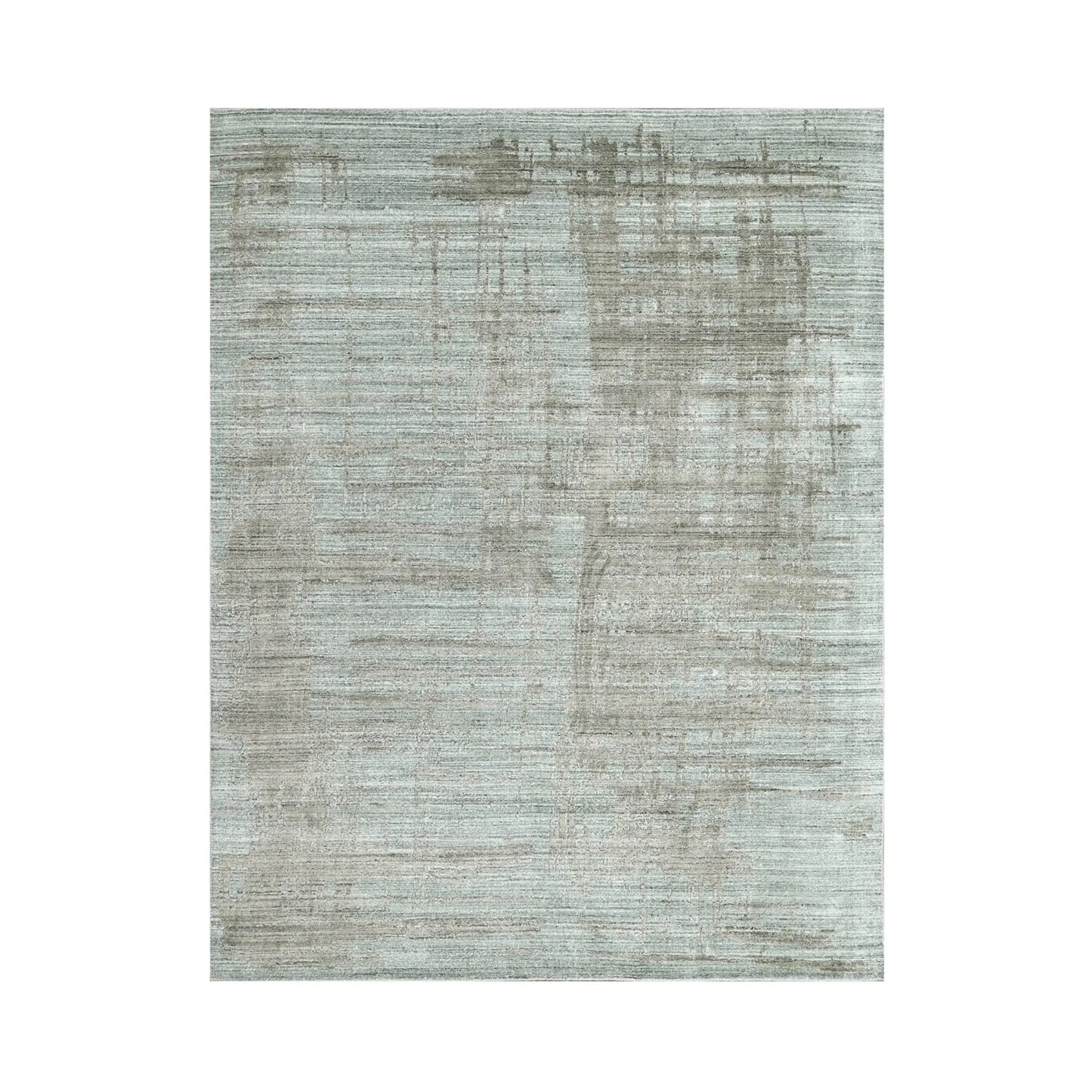 8x10 Gray LoomBloom Hand Knotted Modern & Contemporary Textured Tibetan 100% Wool Oriental Area Rug-1