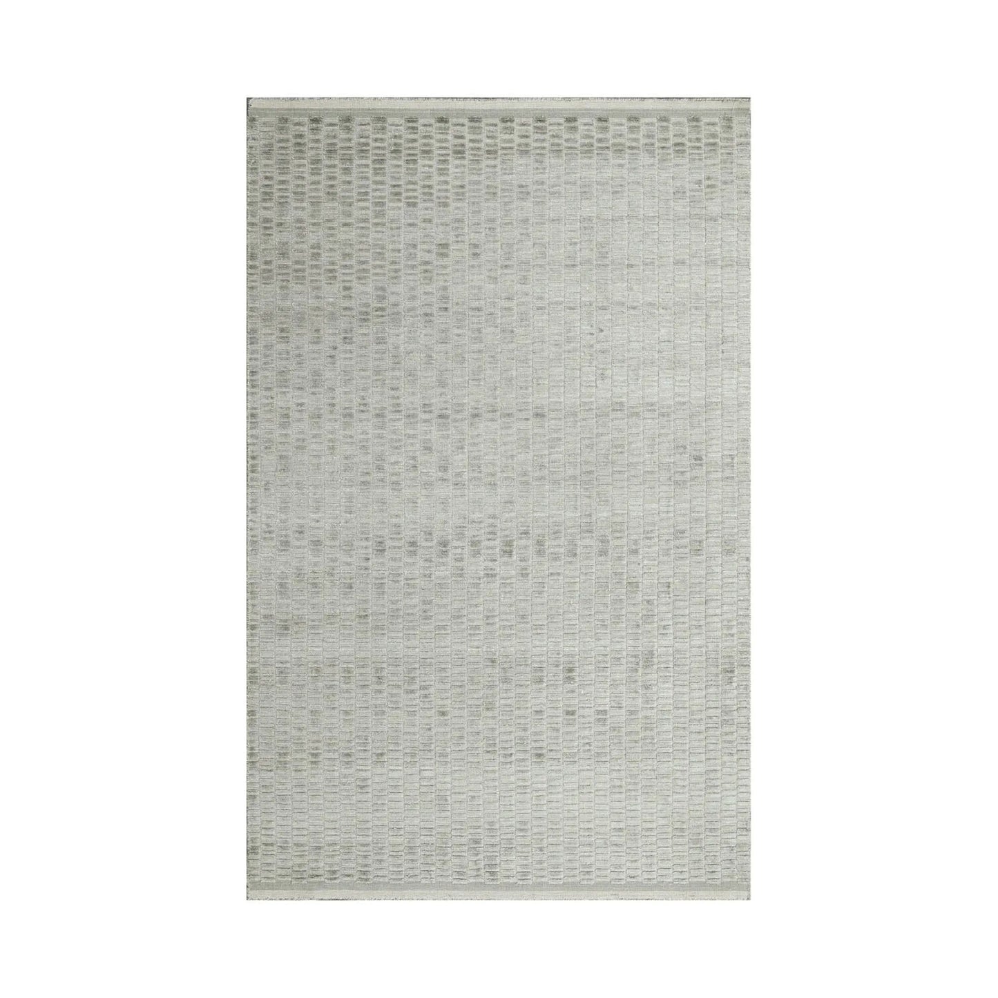 6x9 Tone On Tone Gray LoomBloom Hand Knotted Modern & Contemporary Textured Tibetan 100% Wool Oriental Area Rug-1