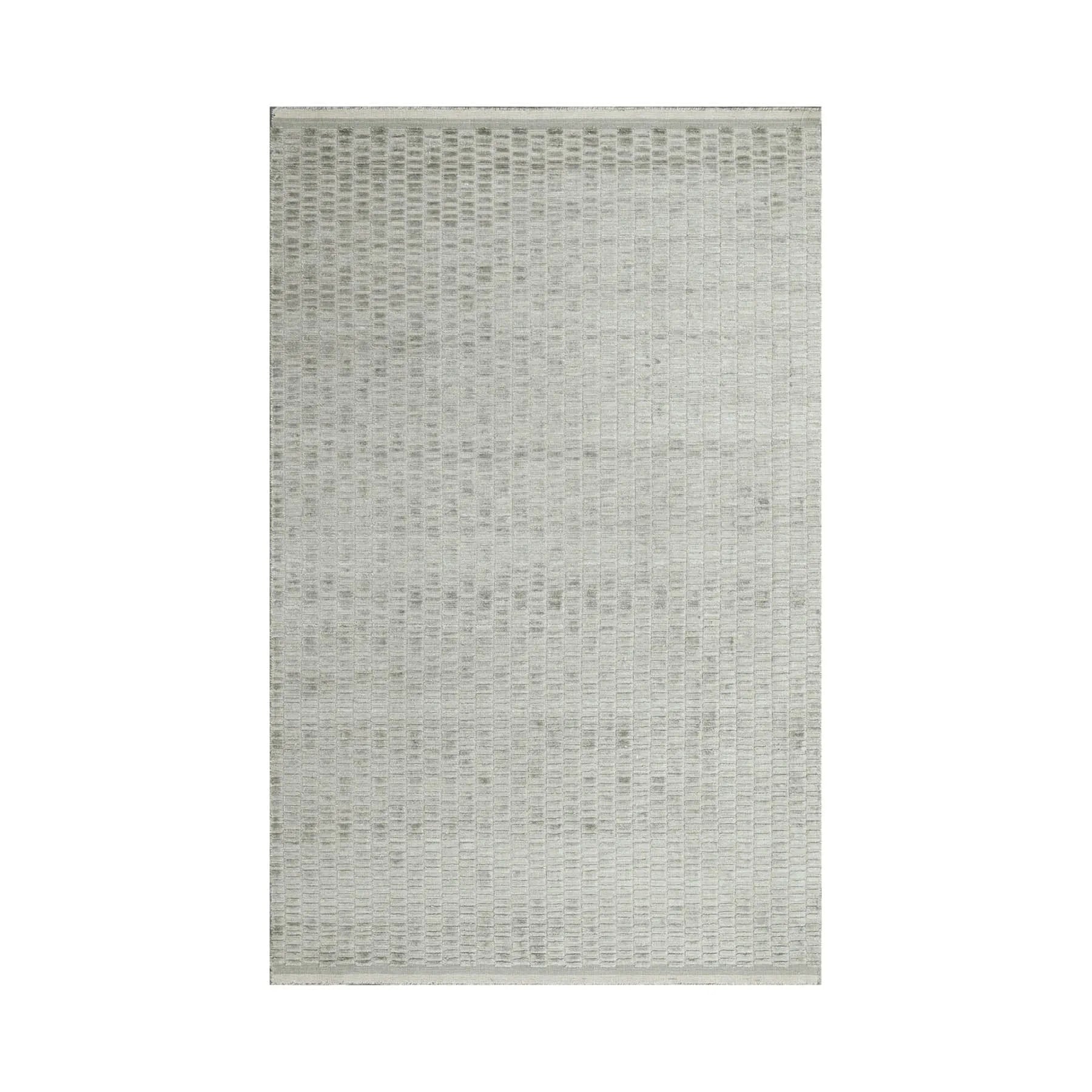 6x9 Tone On Tone Gray LoomBloom Hand Knotted Modern & Contemporary Textured Tibetan 100% Wool Oriental Area Rug-1