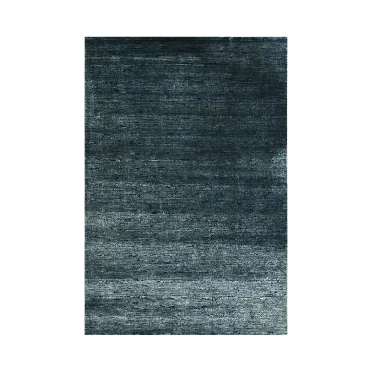 6x9 Blue LoomBloom Hand Knotted Modern & Contemporary Textured Tibetan 100% Wool Oriental Area Rug-1
