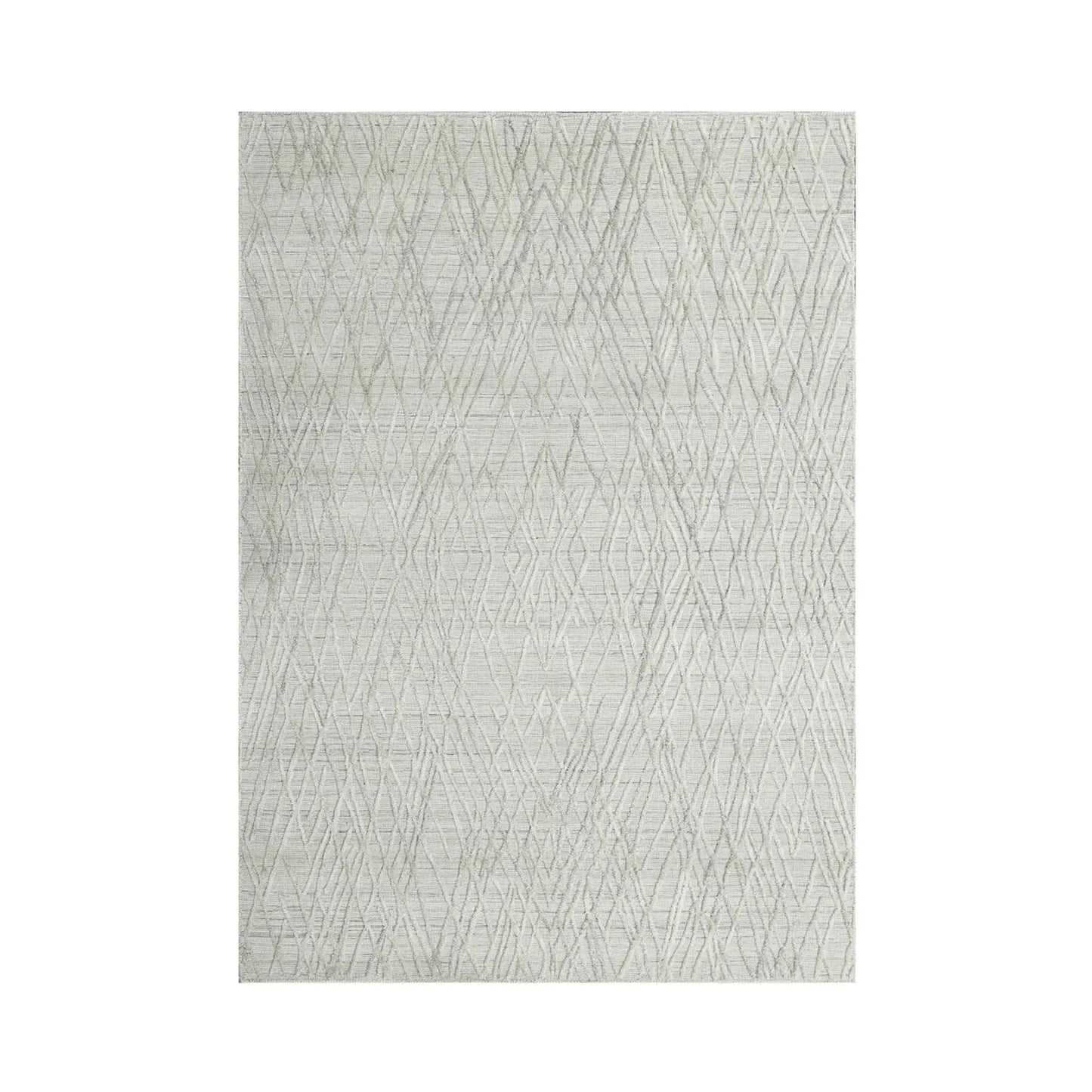 4x6 Tone On Tone Gray LoomBloom Hand Knotted Modern & Contemporary Textured Tibetan 100% Wool Oriental Area Rug-1