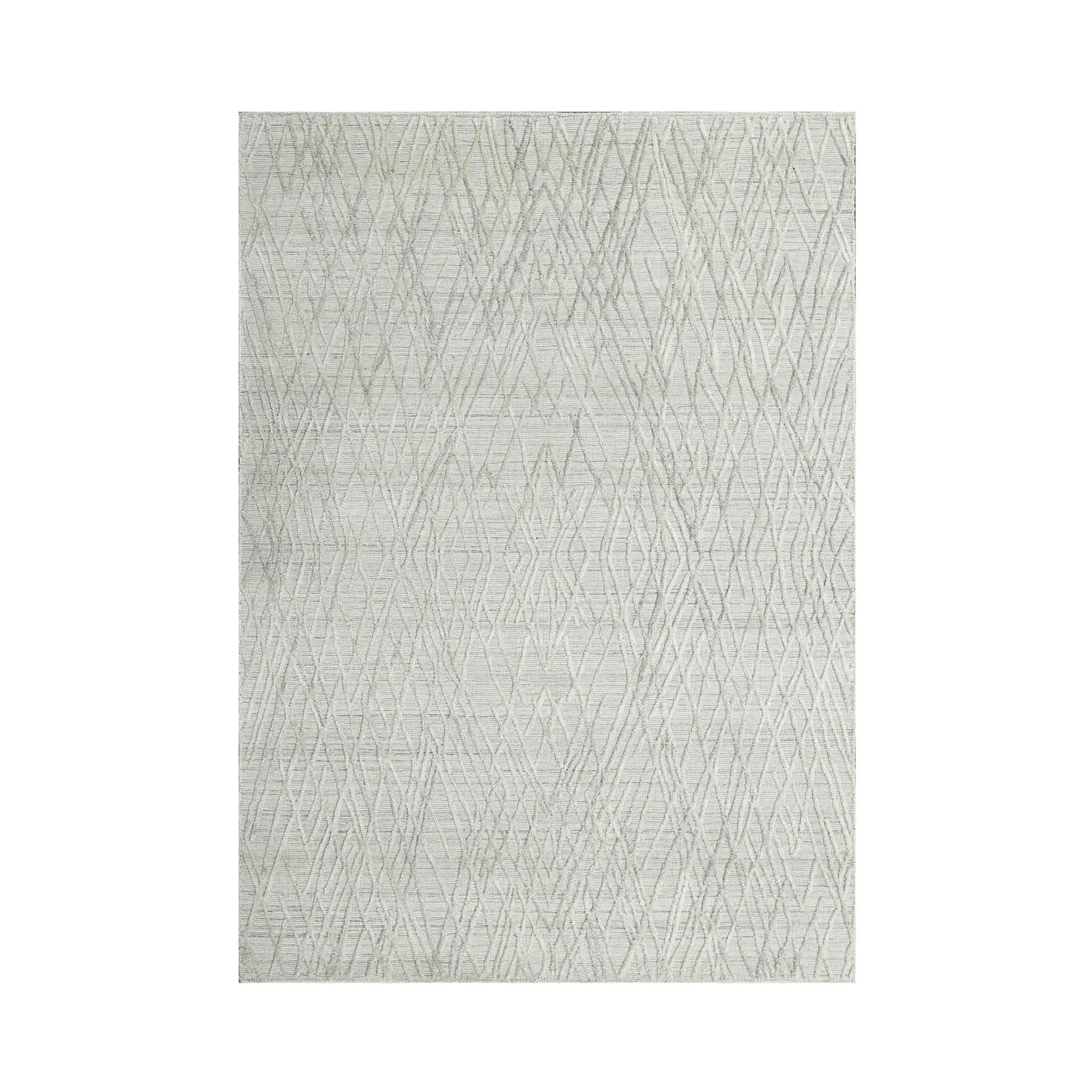 4x6 Tone On Tone Gray LoomBloom Hand Knotted Modern & Contemporary Textured Tibetan 100% Wool Oriental Area Rug-1