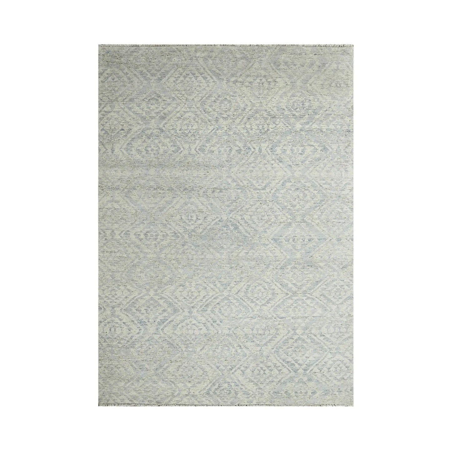 Multi Size Gray LoomBloom Hand Knotted Transitional All-Over Oushak 100% Wool Oriental Area Rug-1