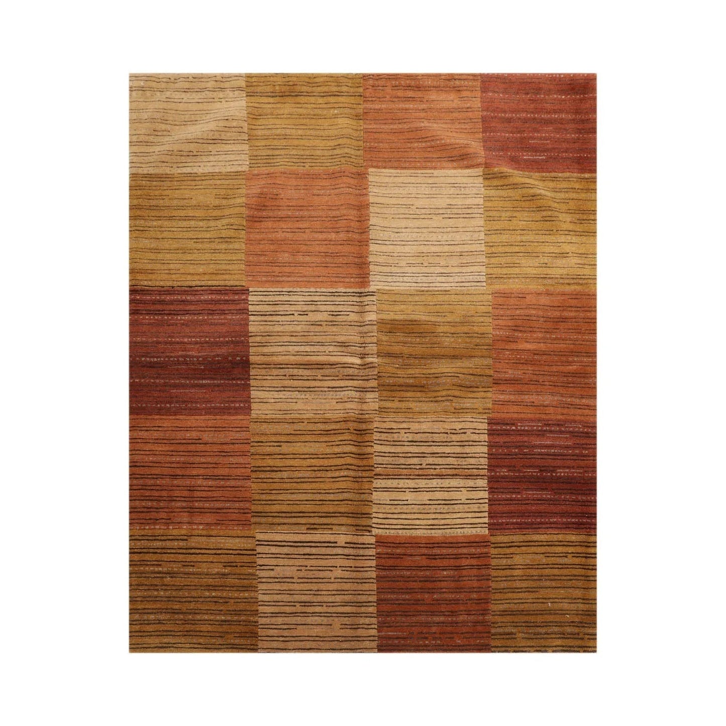 3x5 Rust, Gold Hand Knotted Tibetan 100% Wool Michaelian & Kohlberg Traditional Oriental Area Rug-1