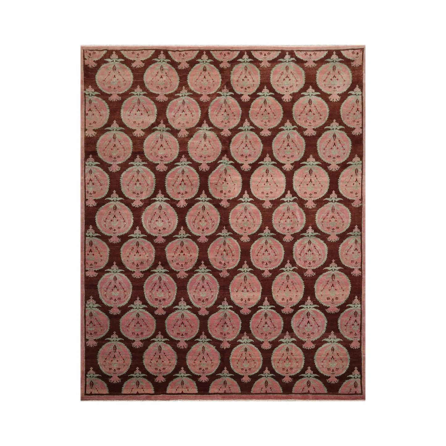Multi Size Brown Hand Knotted Tibetan 100% Wool Michaelian & Kohlberg Traditional Oriental Area Rug-1