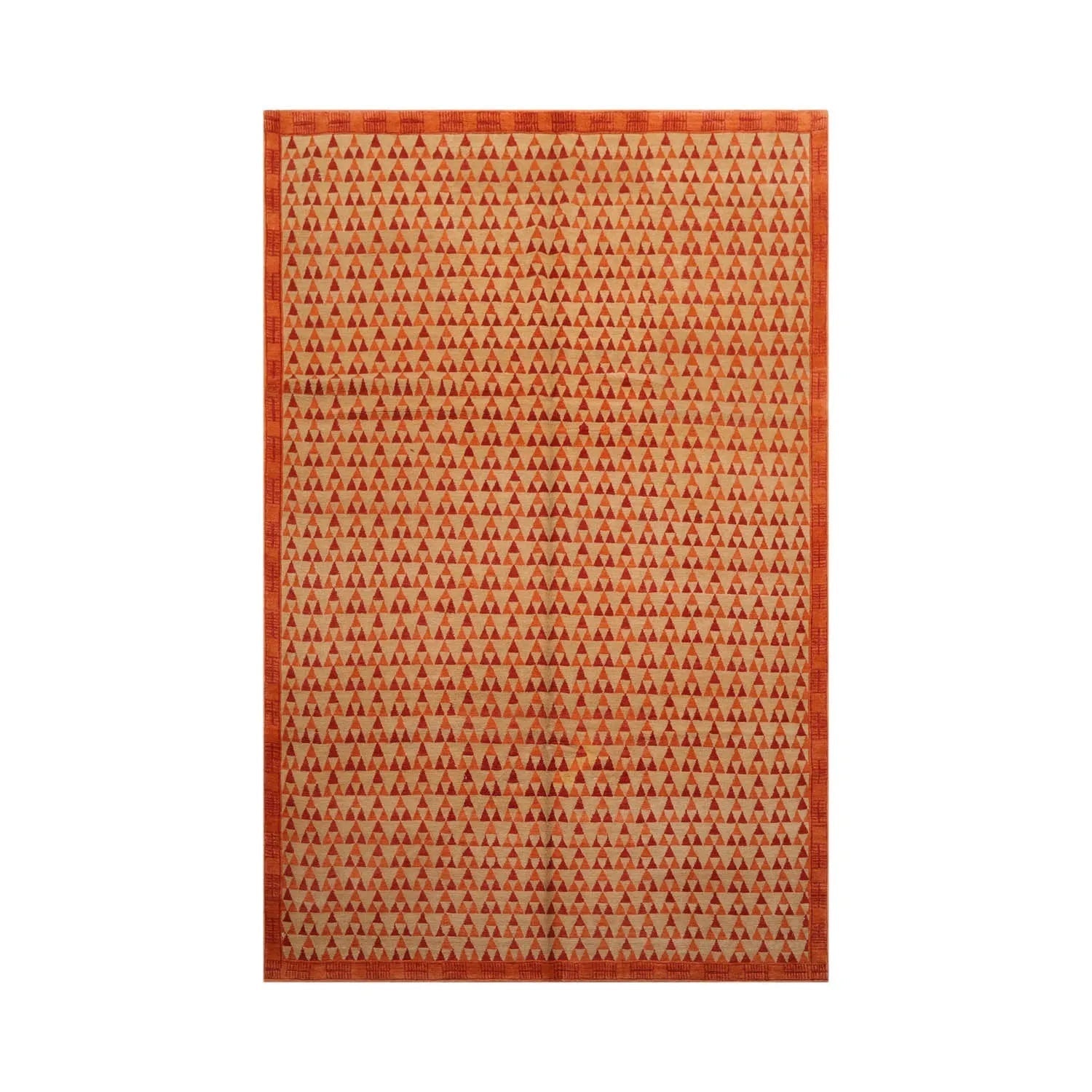 6x9 Beige Hand Knotted Tibetan 100% Wool Michaelian & Kohlberg Modern & Contemporary Oriental Area Rug-1