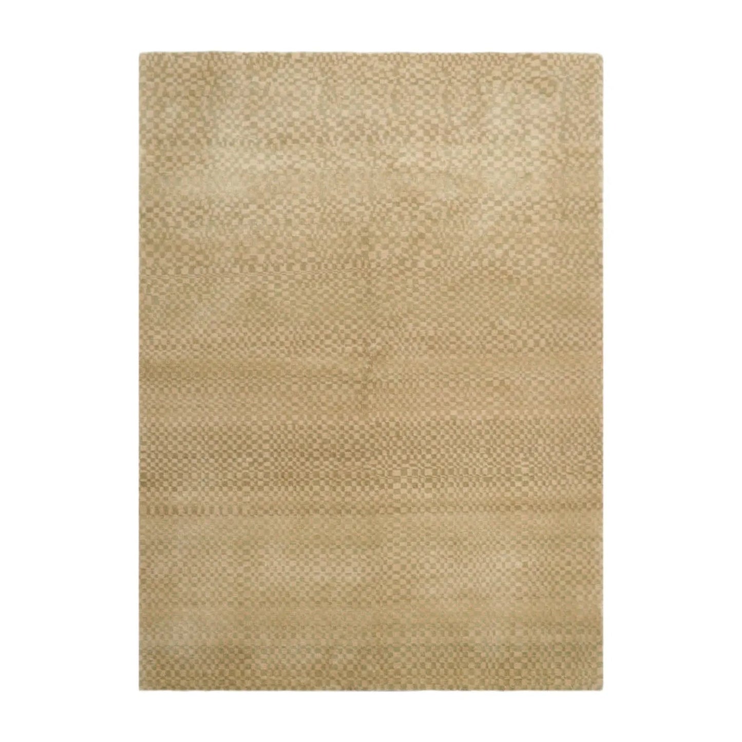 4x6 Beige,Sage Hand Knotted Tibetan 100% Wool Michaelian & Kohlberg Modern & Contemporary Oriental Area Rug-1
