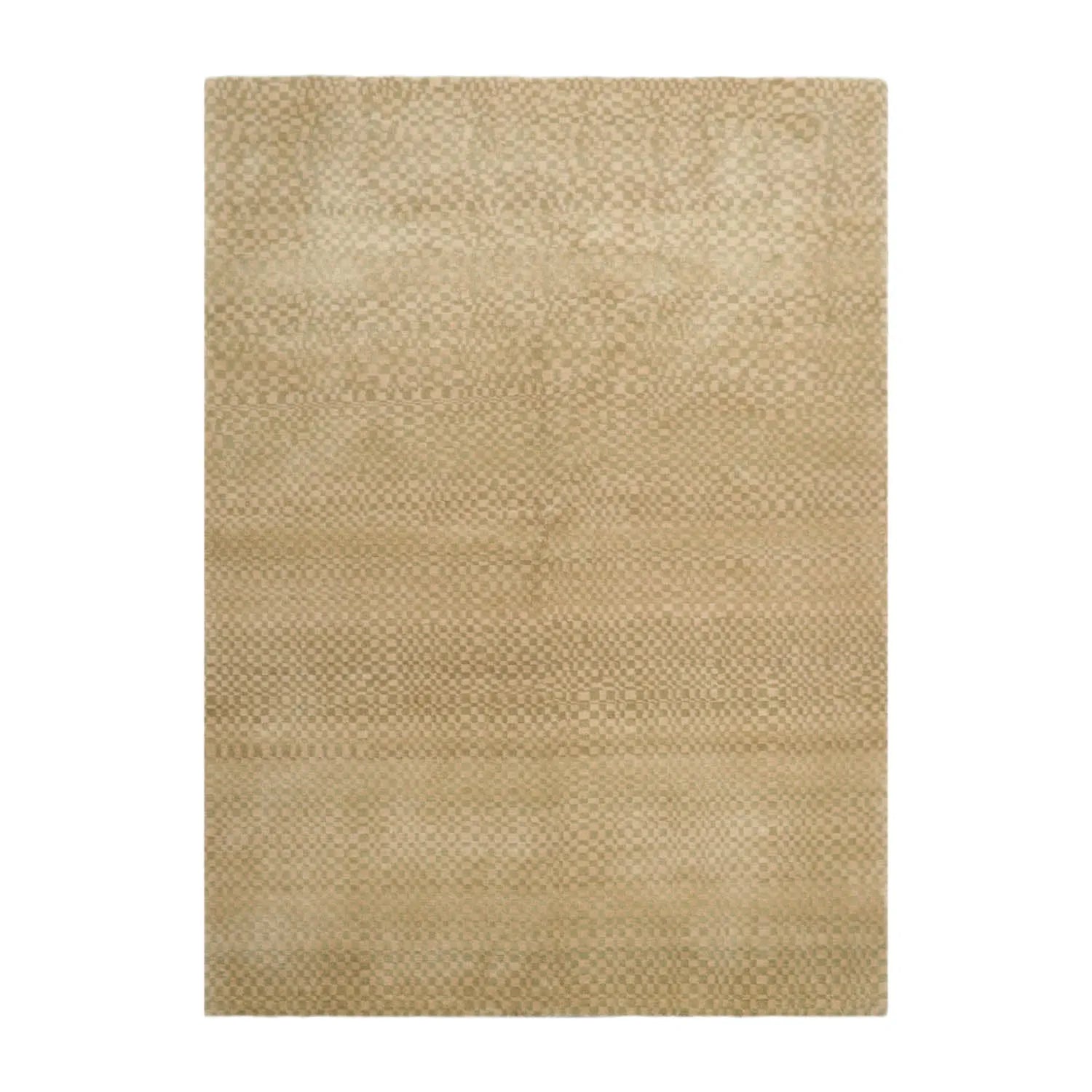 4x6 Beige,Sage Hand Knotted Tibetan 100% Wool Michaelian & Kohlberg Modern & Contemporary Oriental Area Rug-1