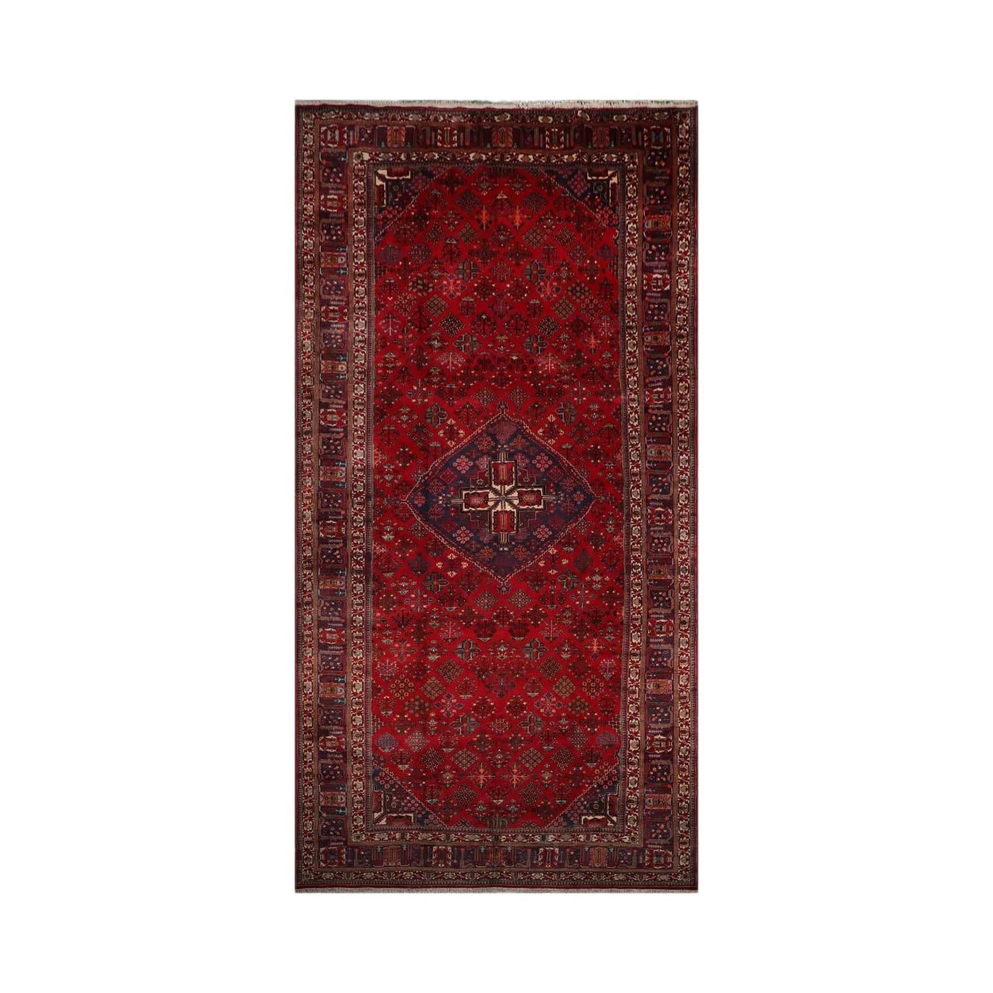 9'9"x19'4" Palace Red Hand Knotted 100% Wool Traditional Oriental Area Rug-1